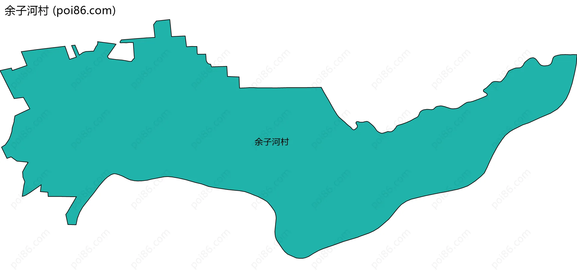 余子河村边界地图