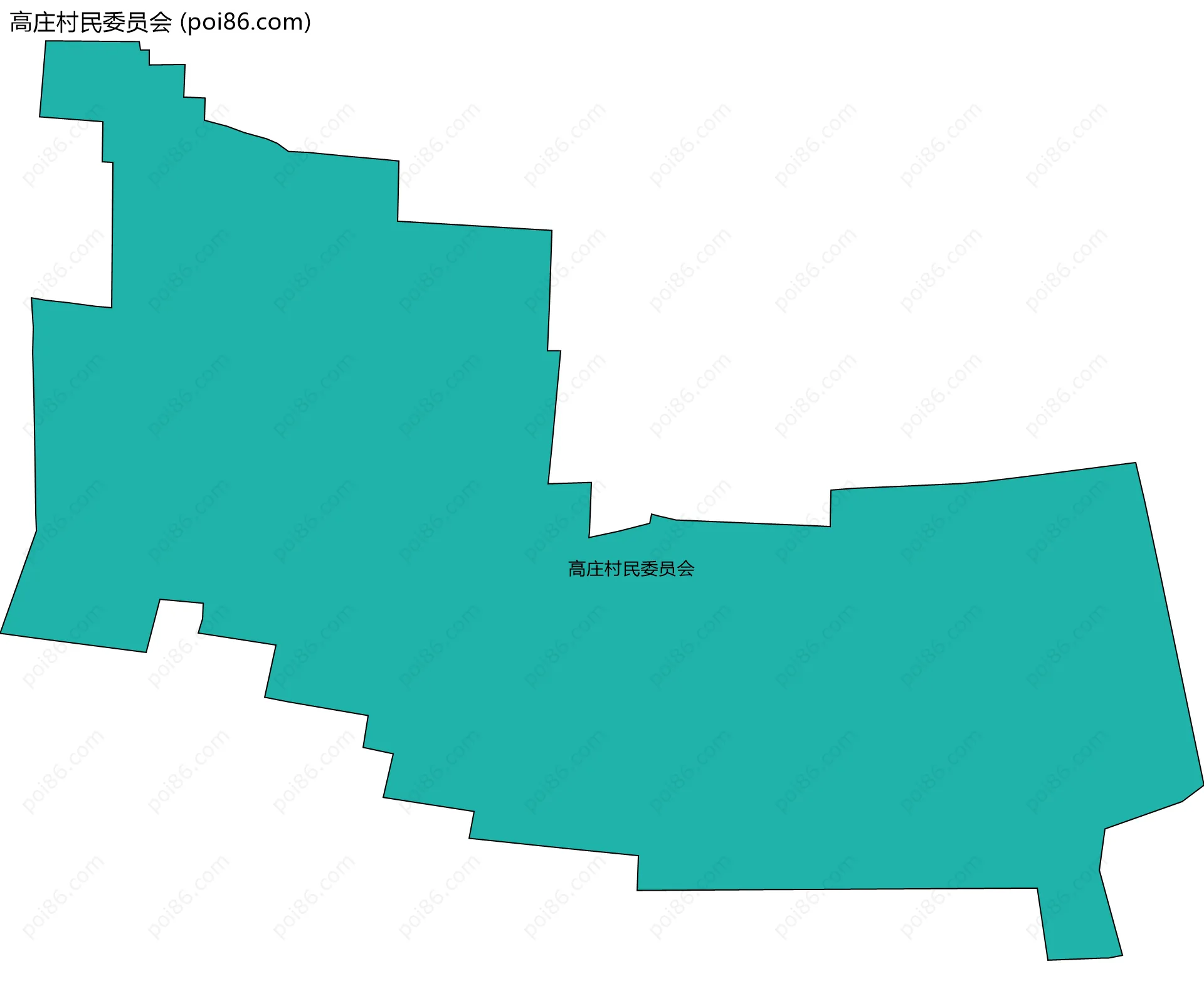 高庄村民委员会边界地图