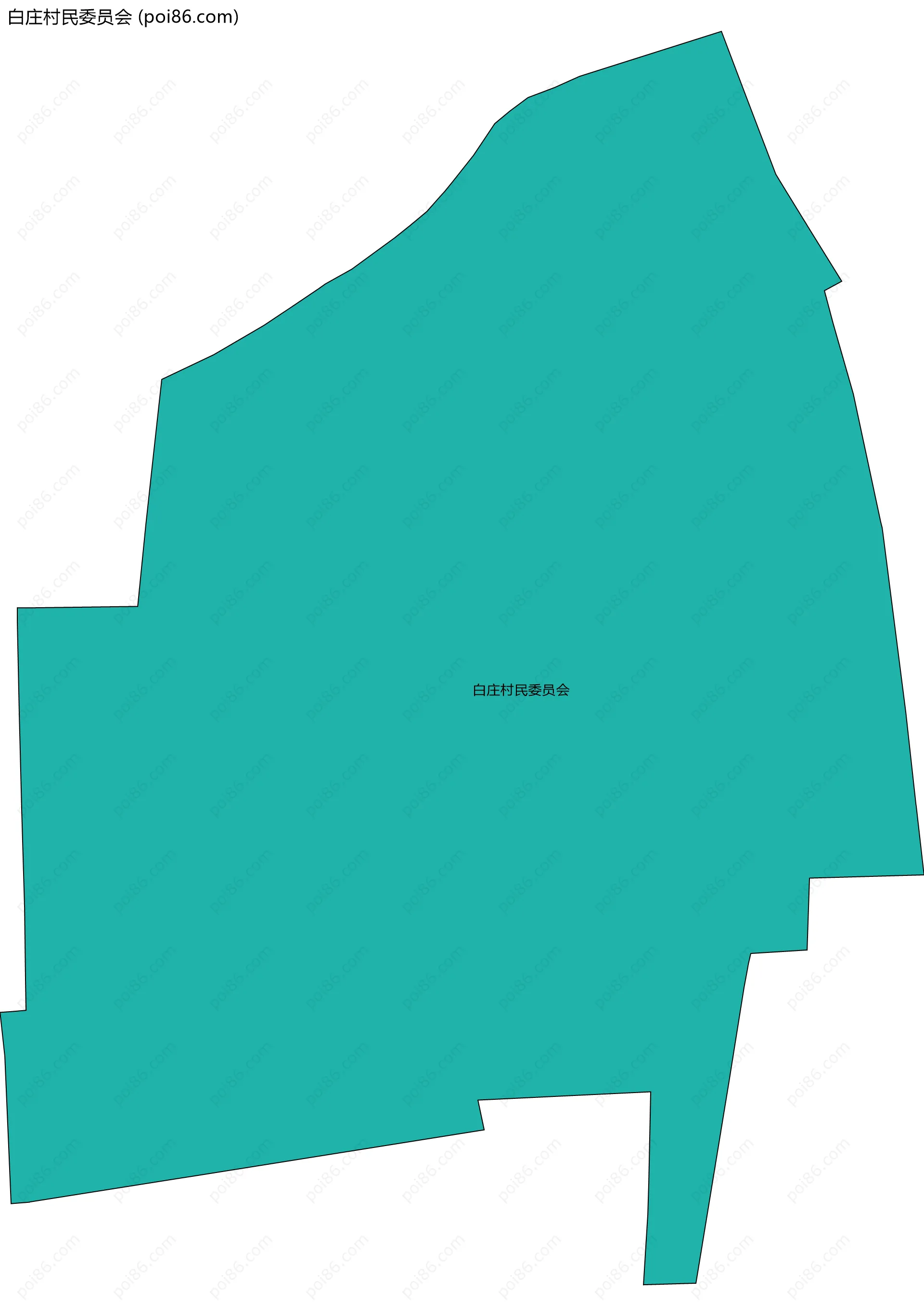 白庄村民委员会边界地图