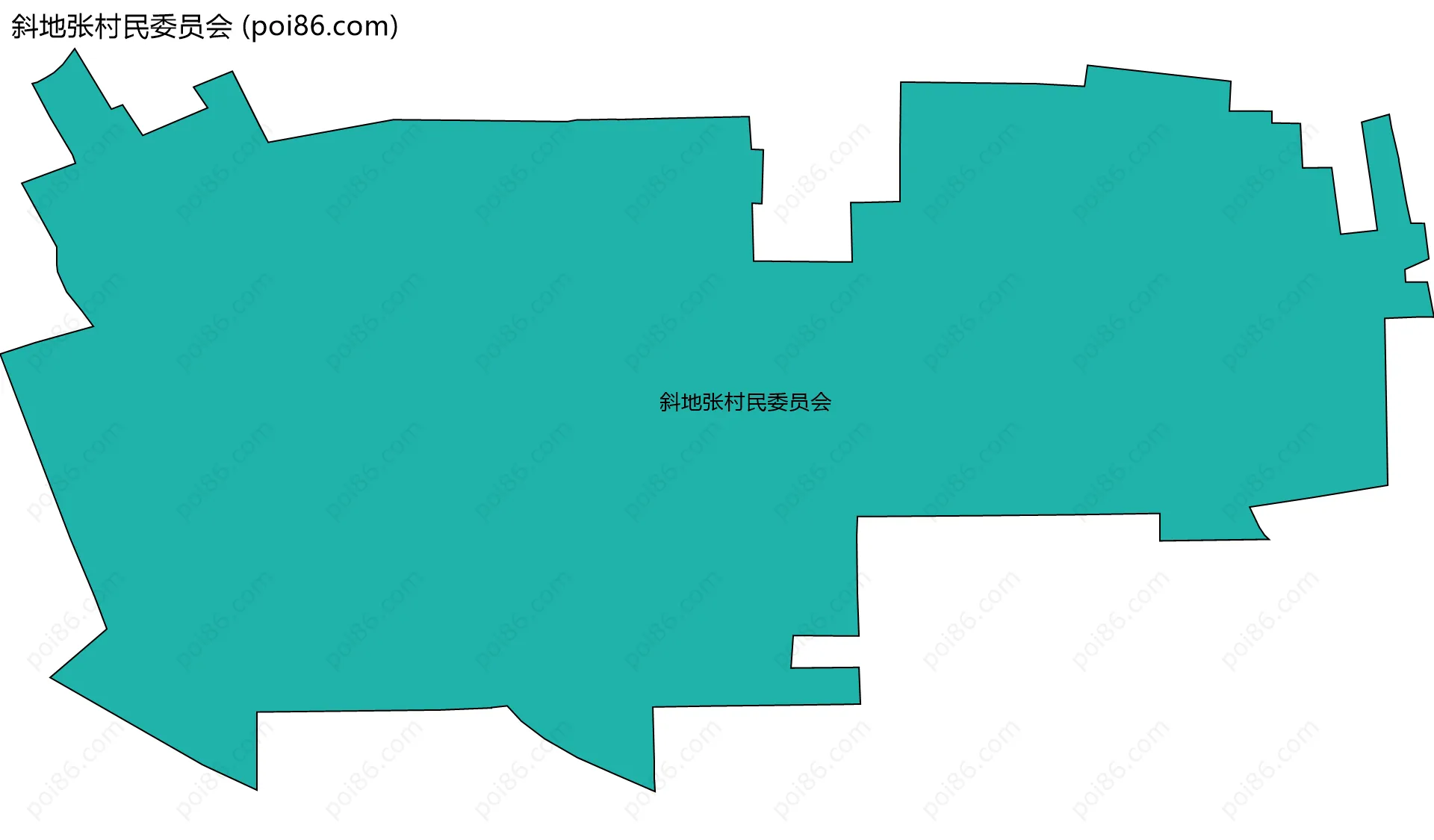 斜地张村民委员会边界地图