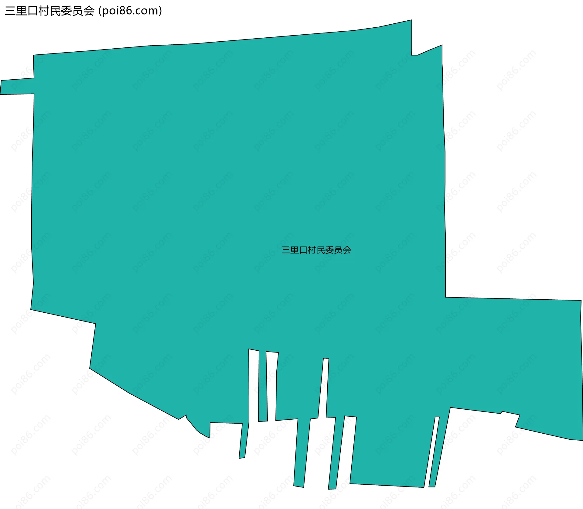 三里口村民委员会边界地图