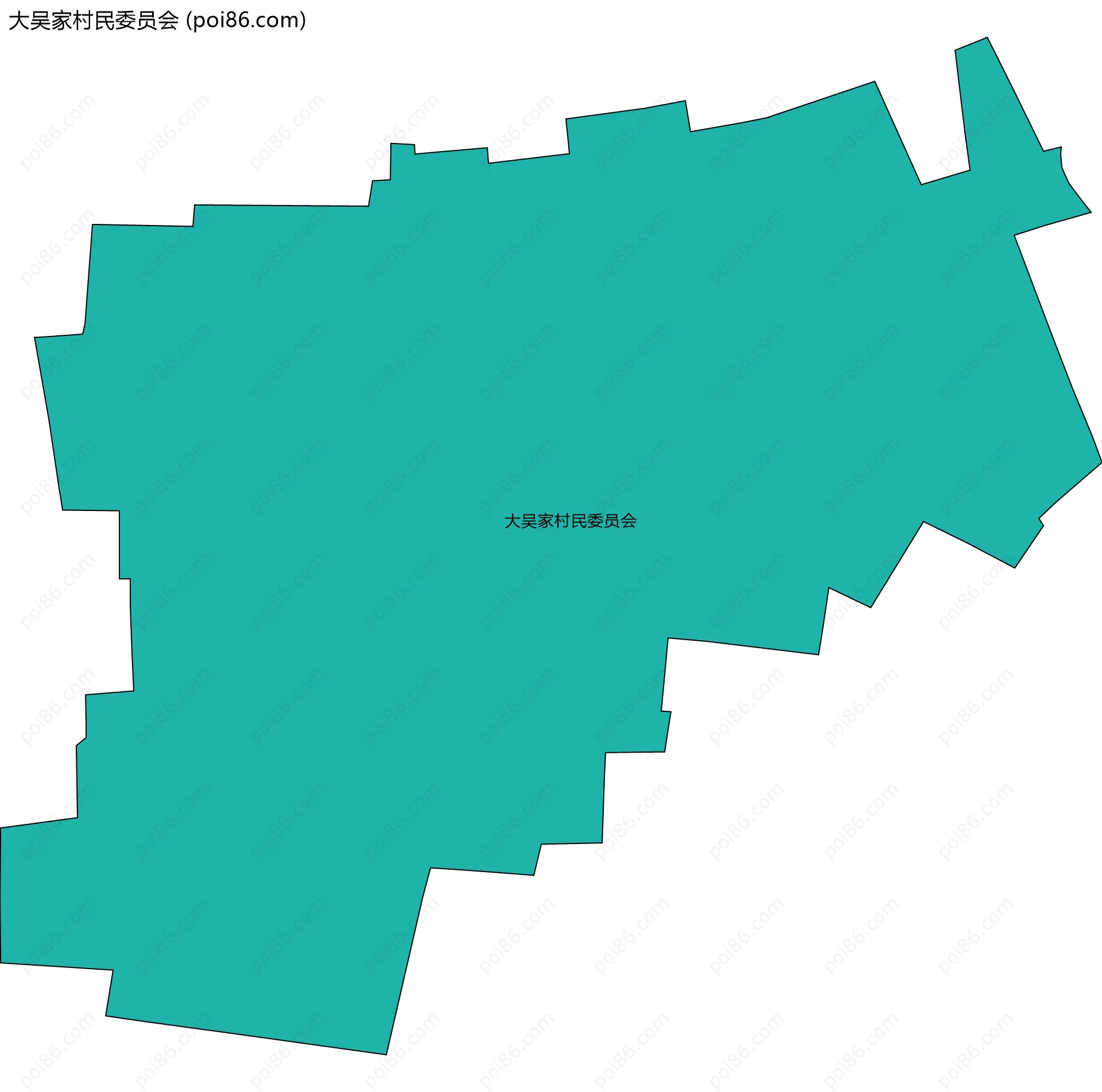大吴家村民委员会边界地图