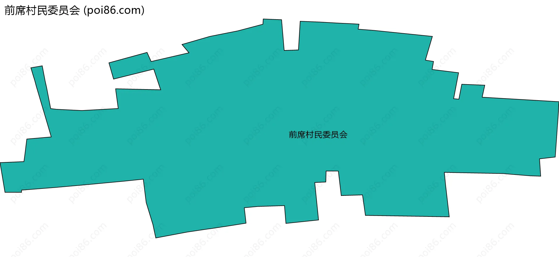 前席村民委员会边界地图