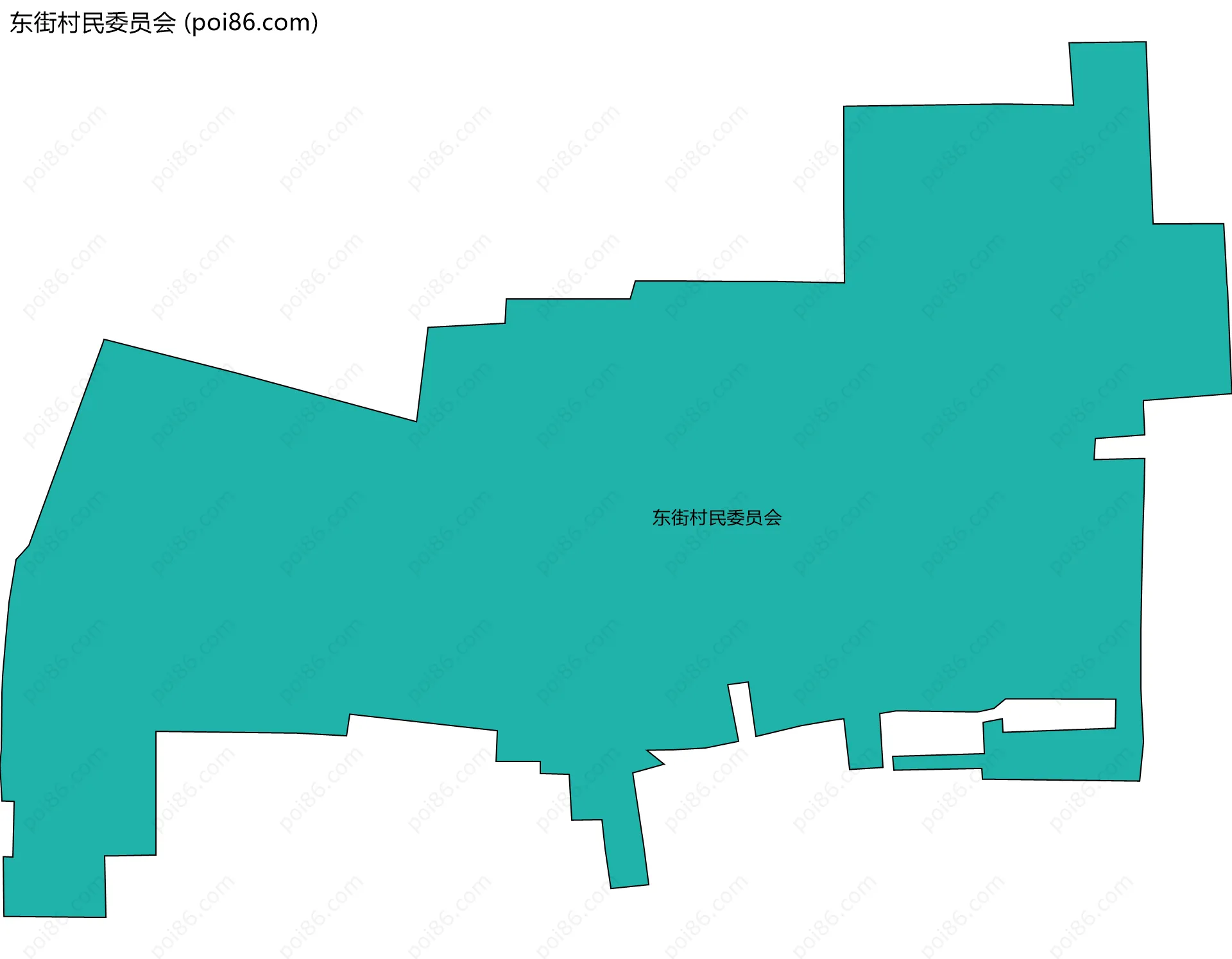 东街村民委员会边界地图