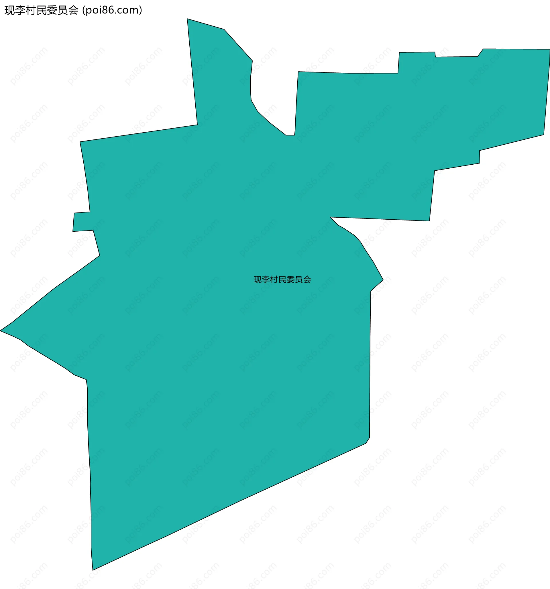 现李村民委员会边界地图