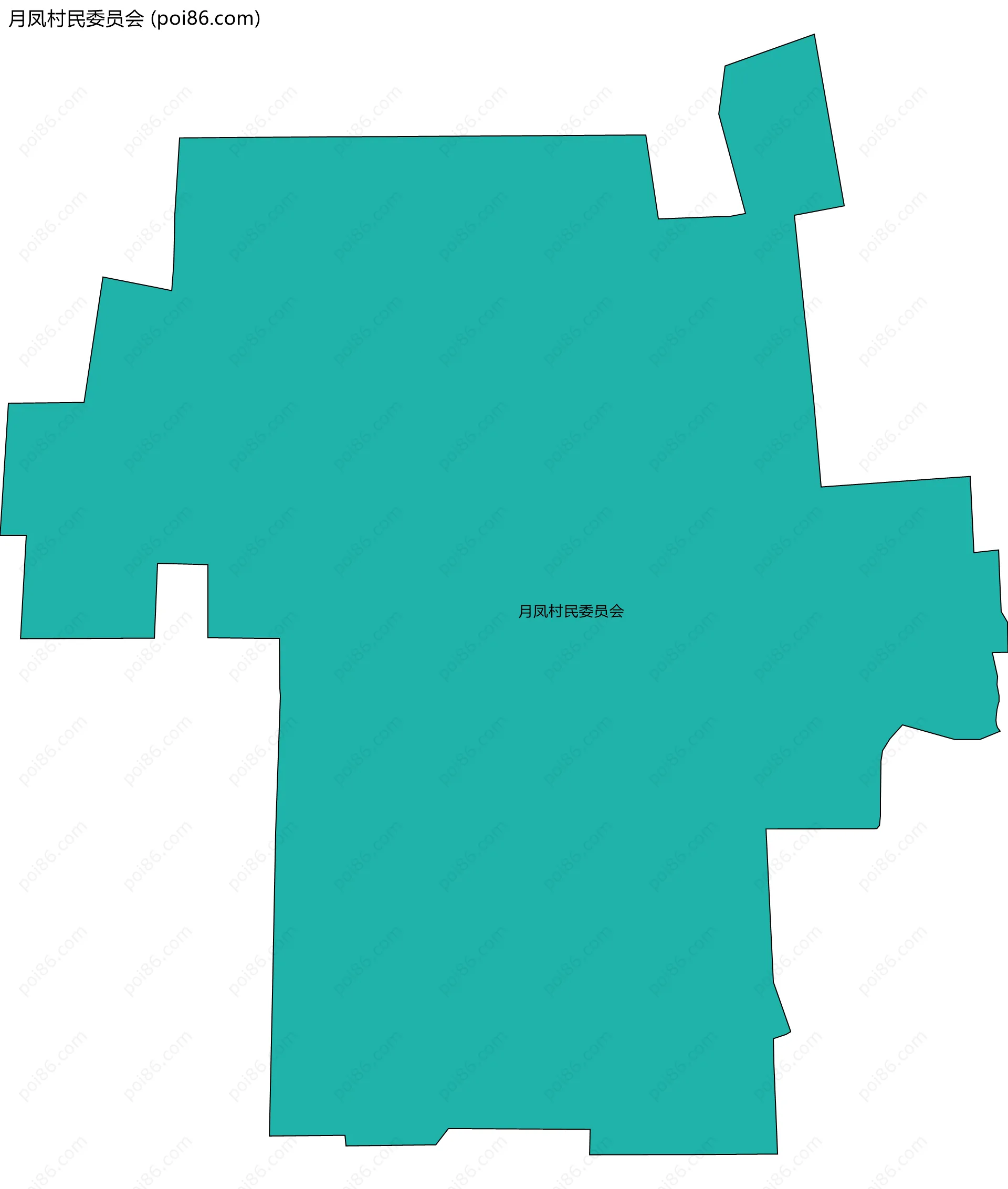 月凤村民委员会边界地图