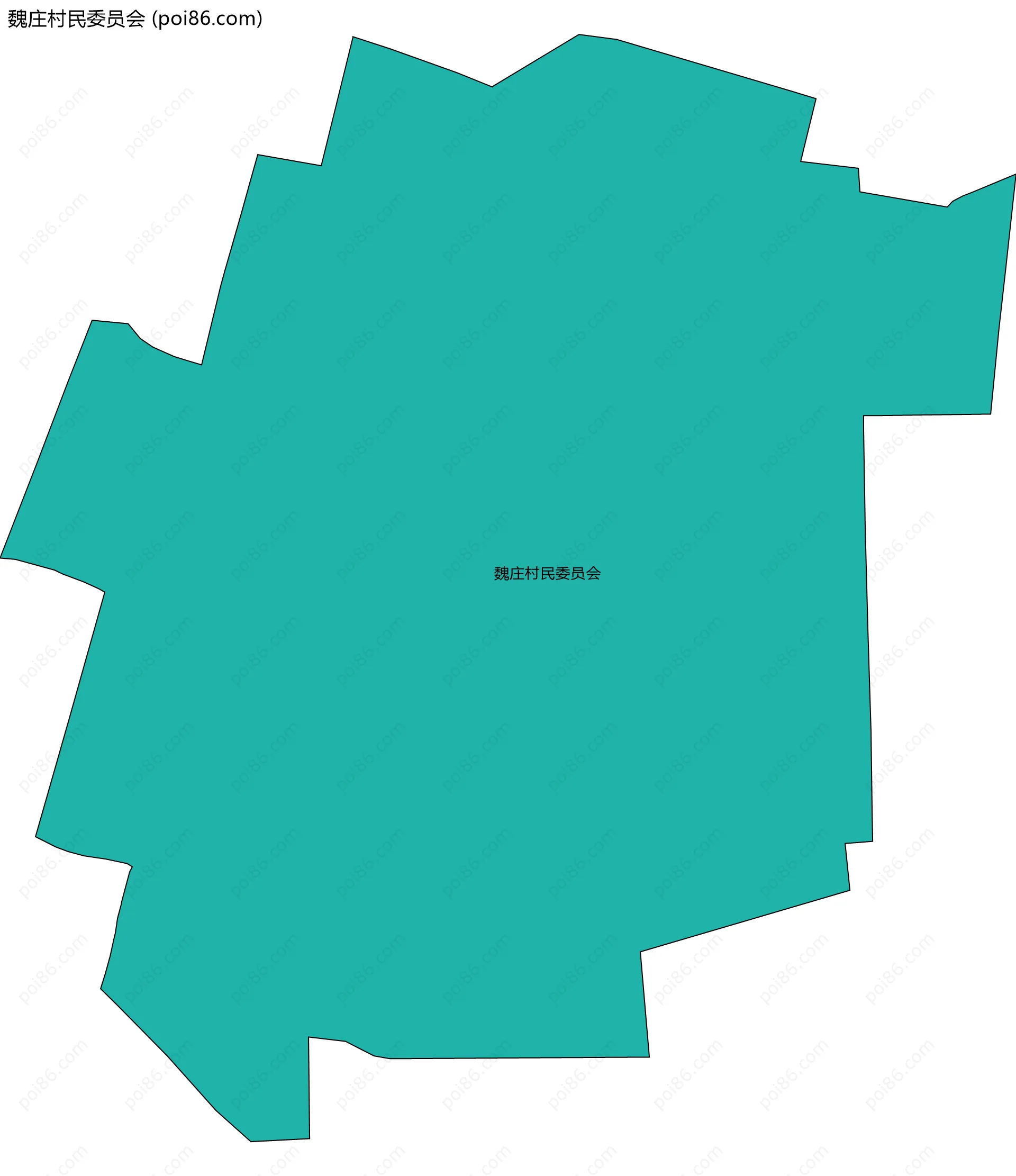 魏庄村民委员会边界地图