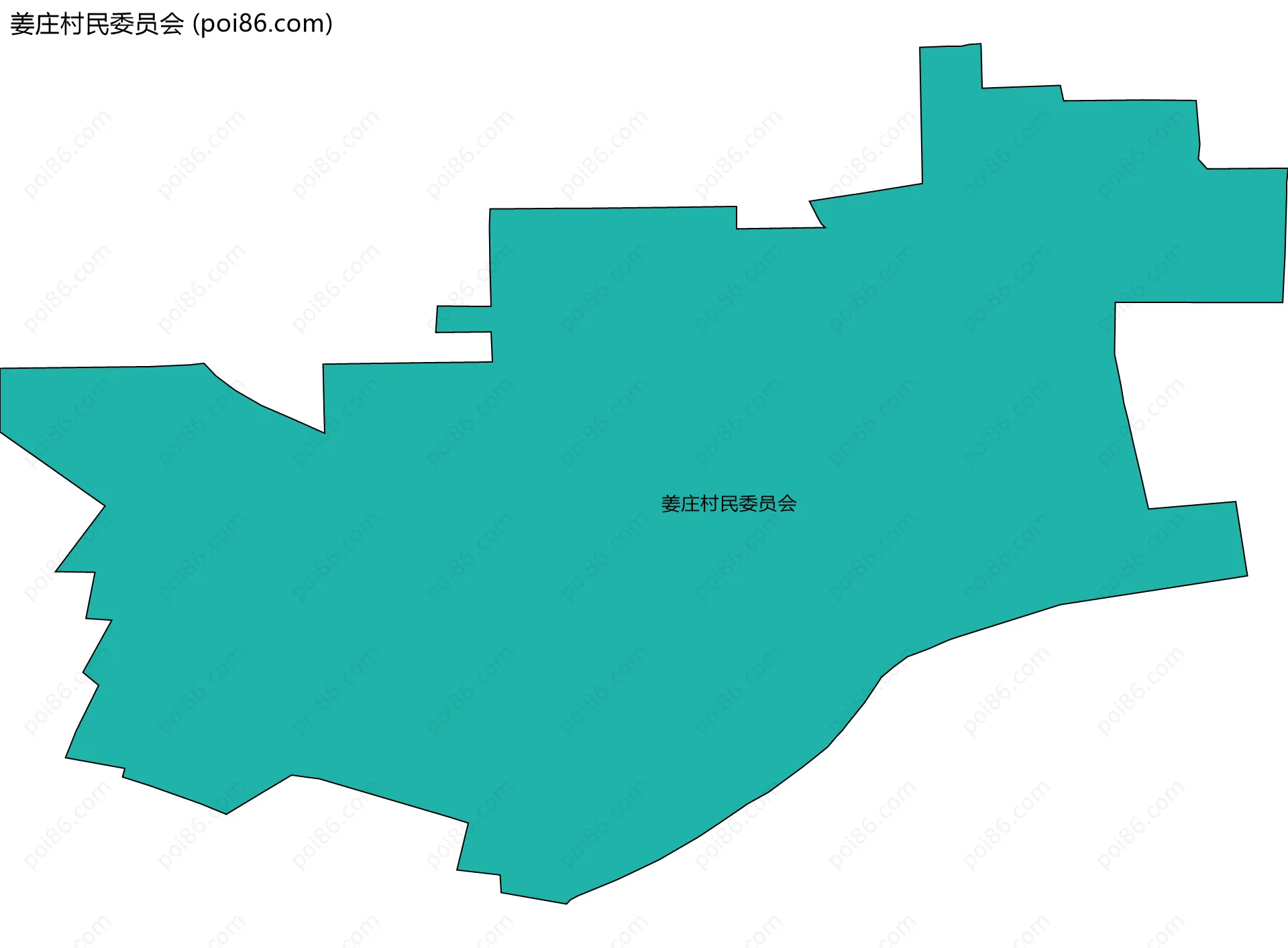 姜庄村民委员会边界地图