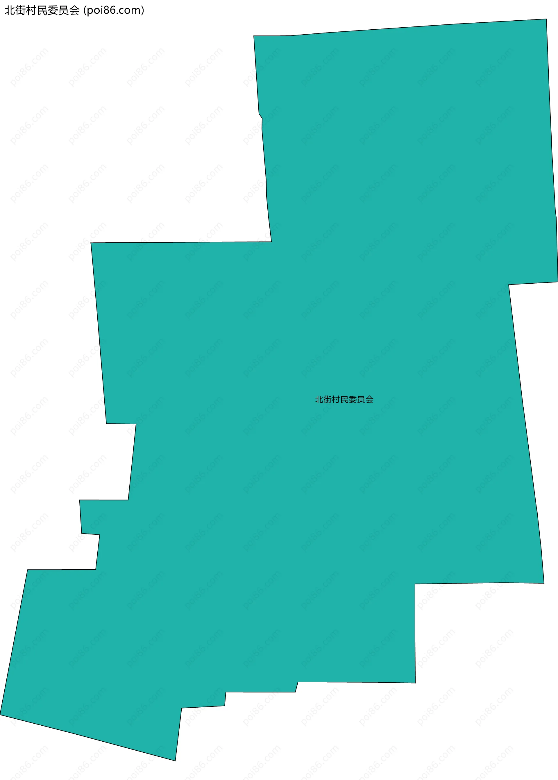北街村民委员会边界地图