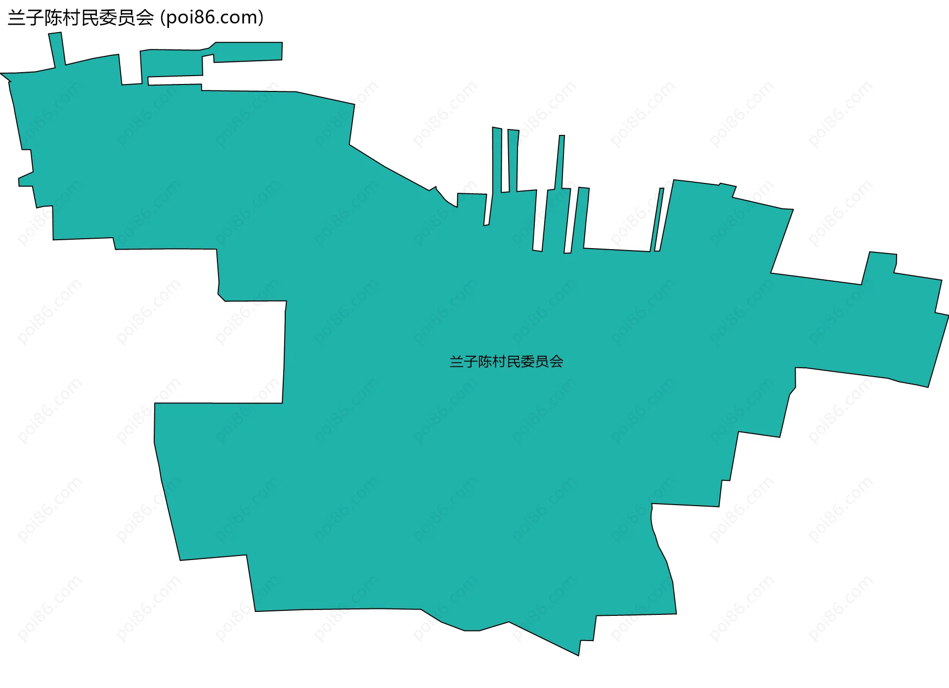兰子陈村民委员会边界地图