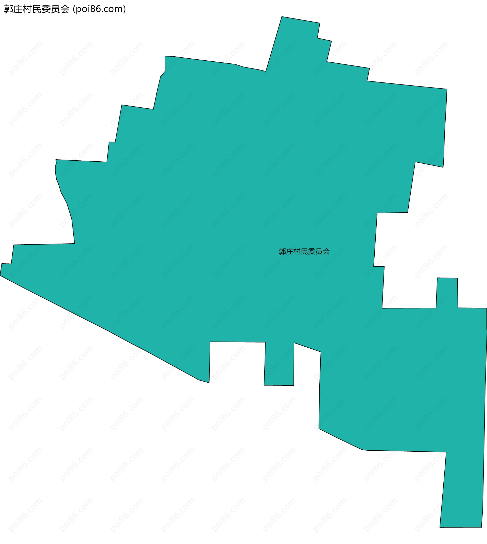 郭庄村民委员会边界地图