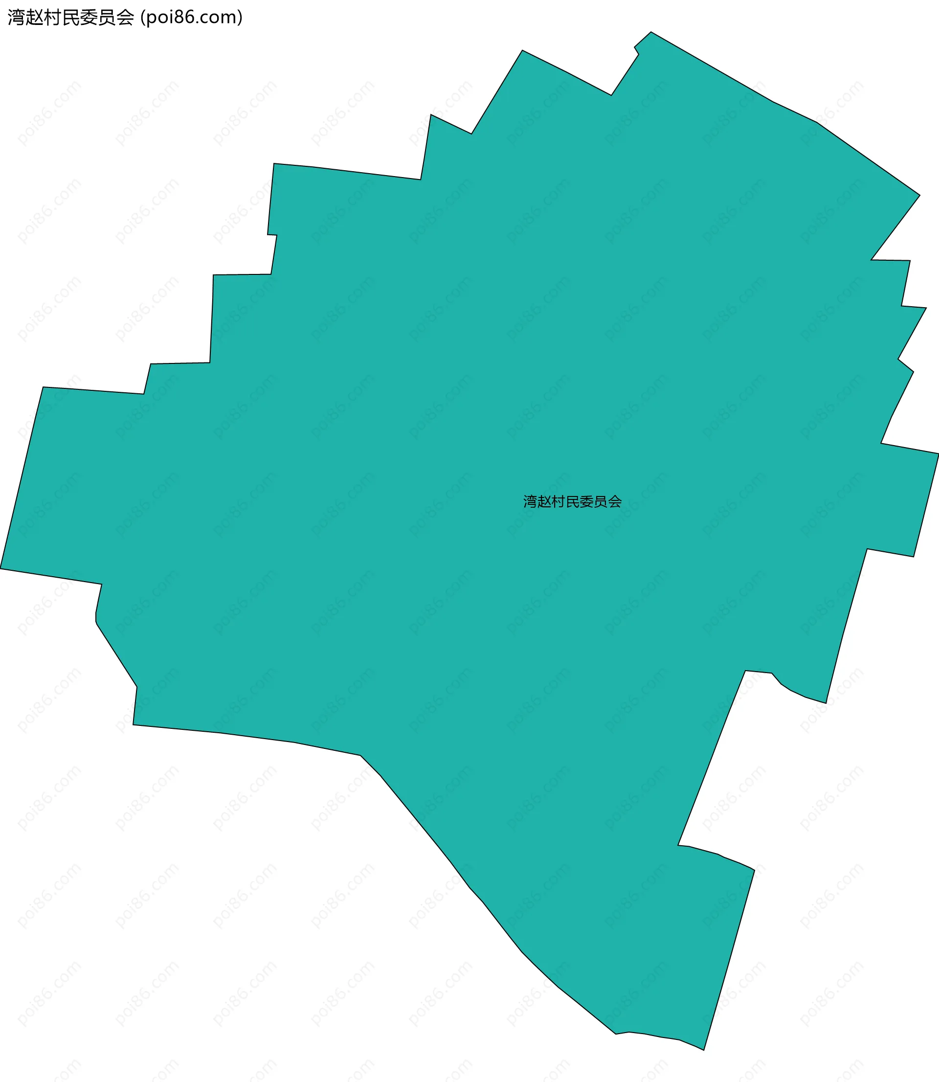 湾赵村民委员会边界地图