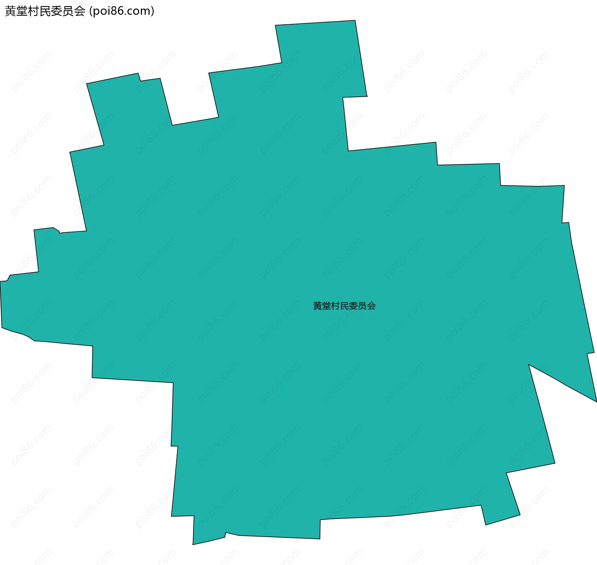 黄堂村民委员会边界地图