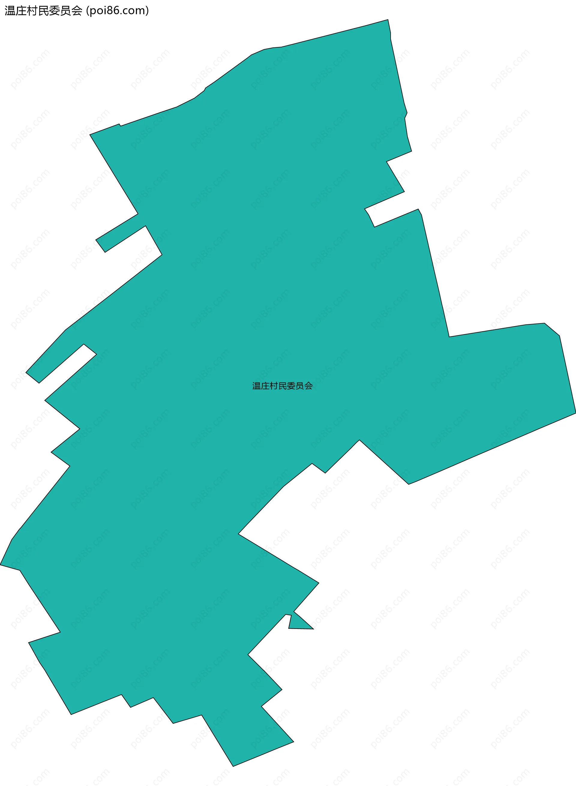 温庄村民委员会边界地图