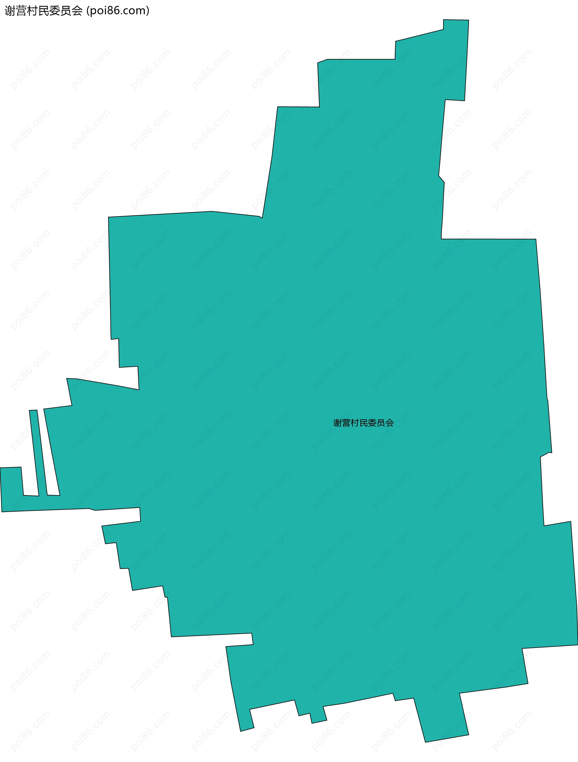 谢营村民委员会边界地图