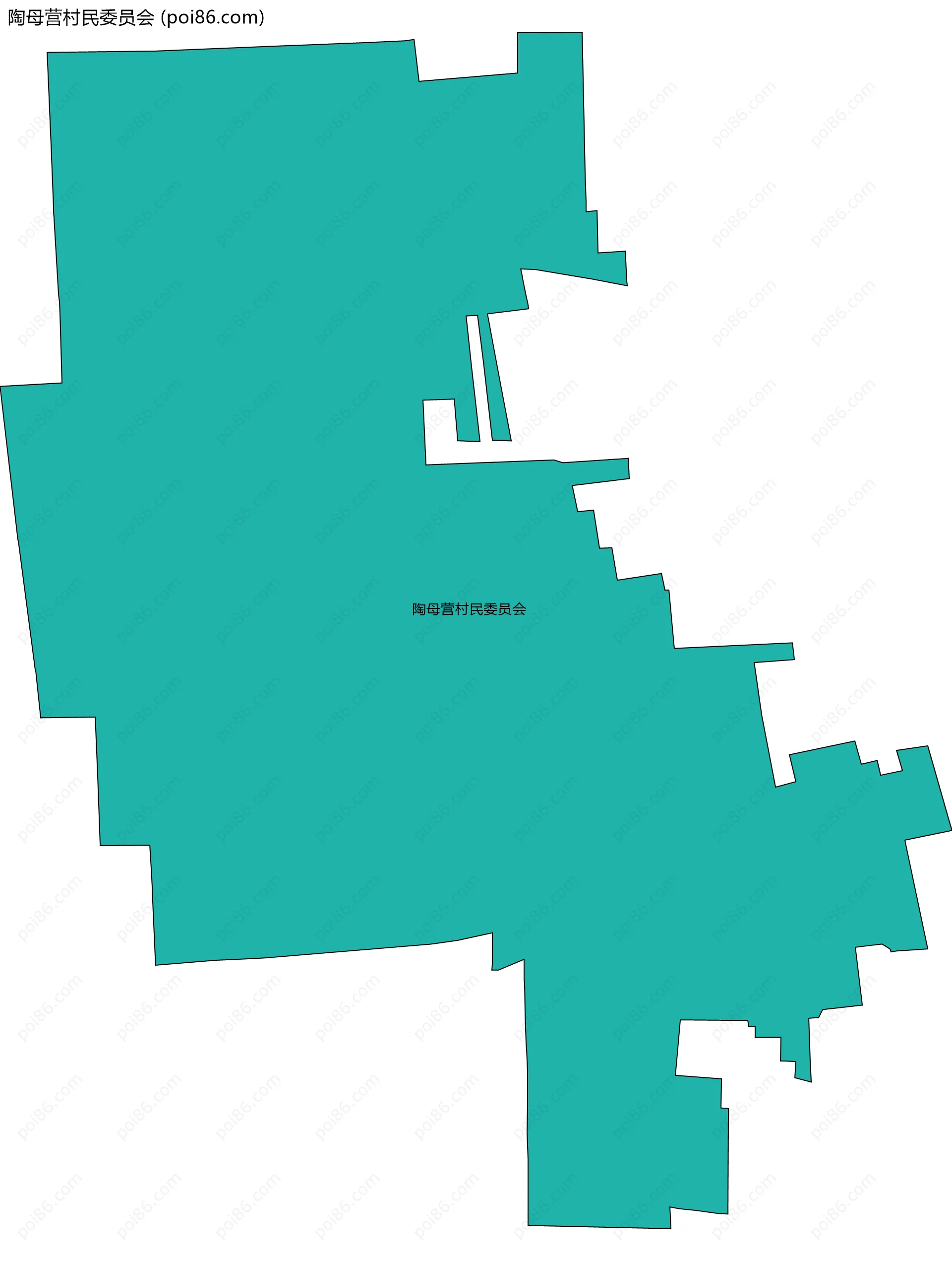 陶母营村民委员会边界地图