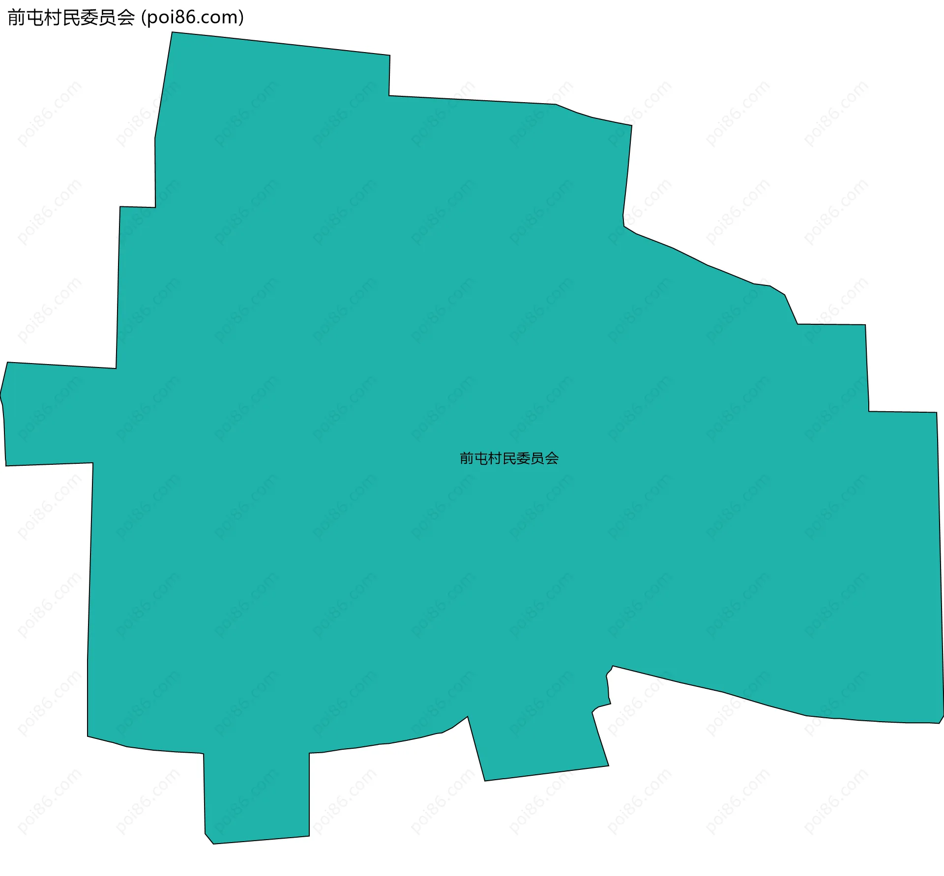 前屯村民委员会边界地图