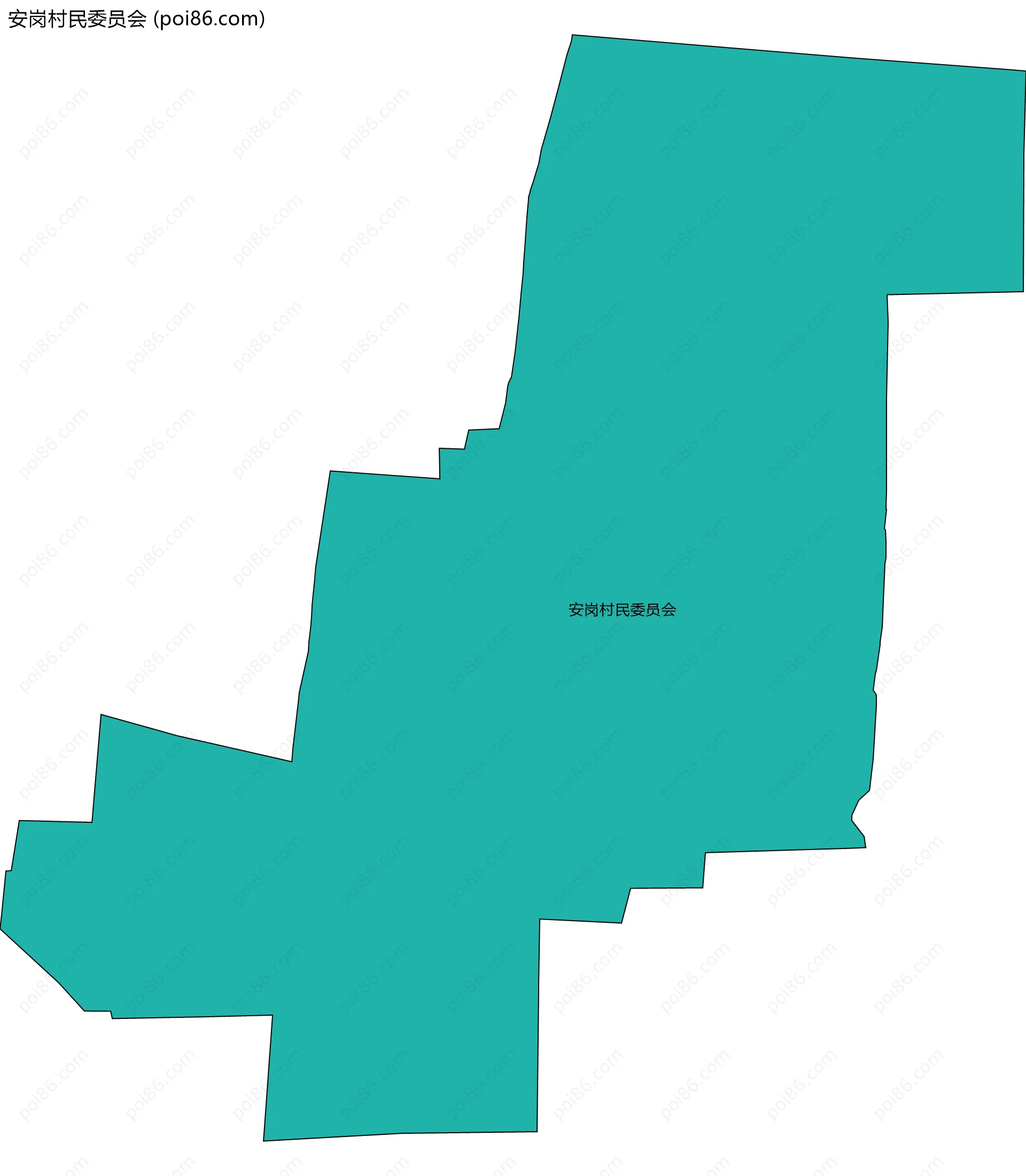 安岗村民委员会边界地图