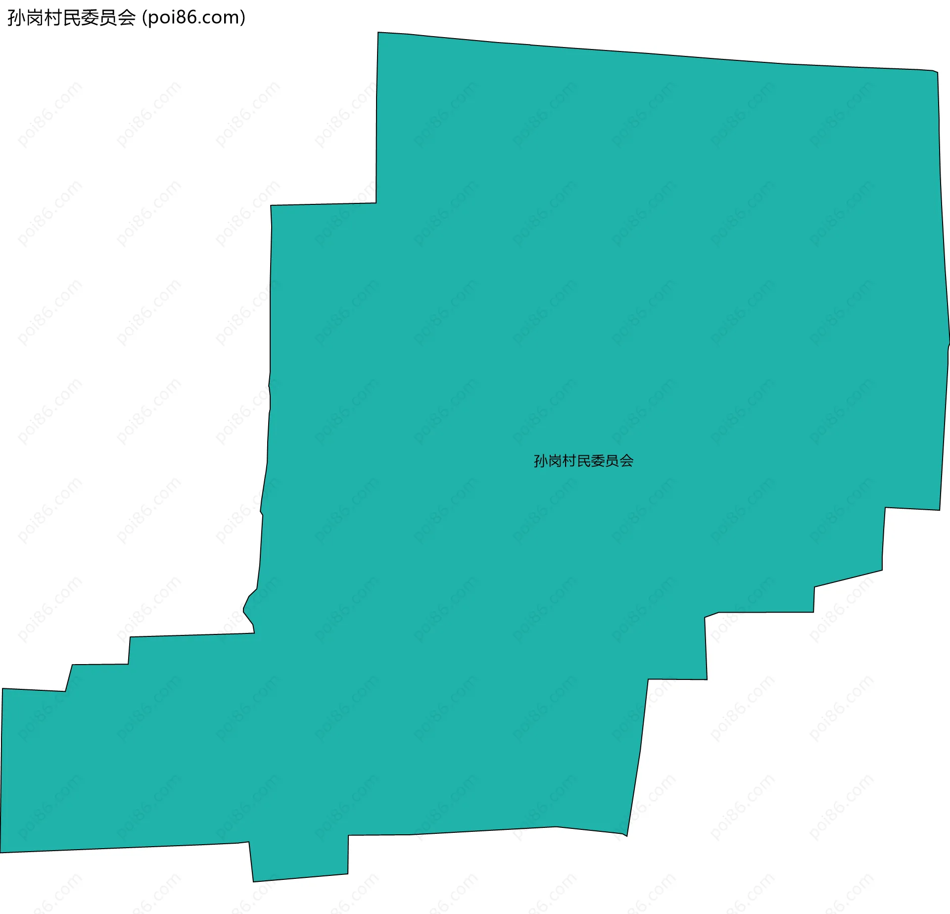 孙岗村民委员会边界地图