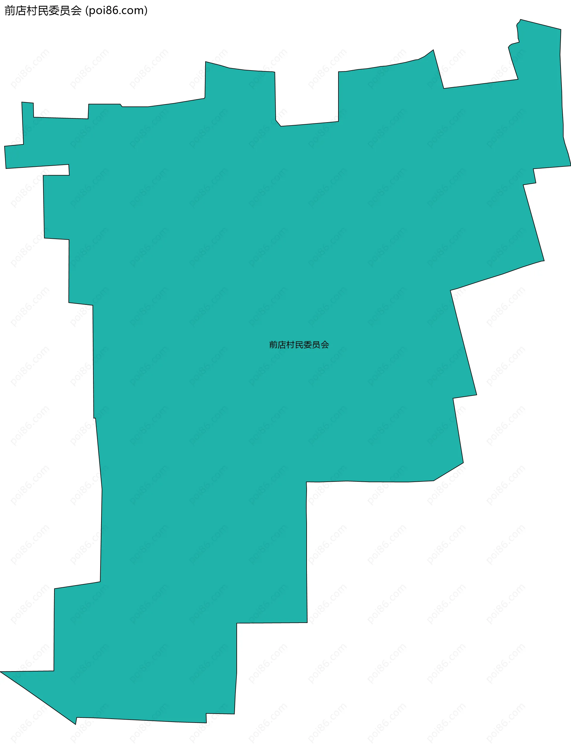 前店村民委员会边界地图
