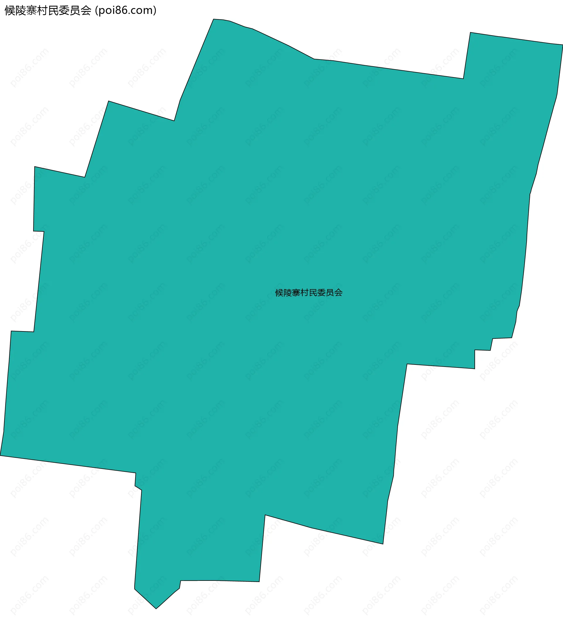 候陵寨村民委员会边界地图