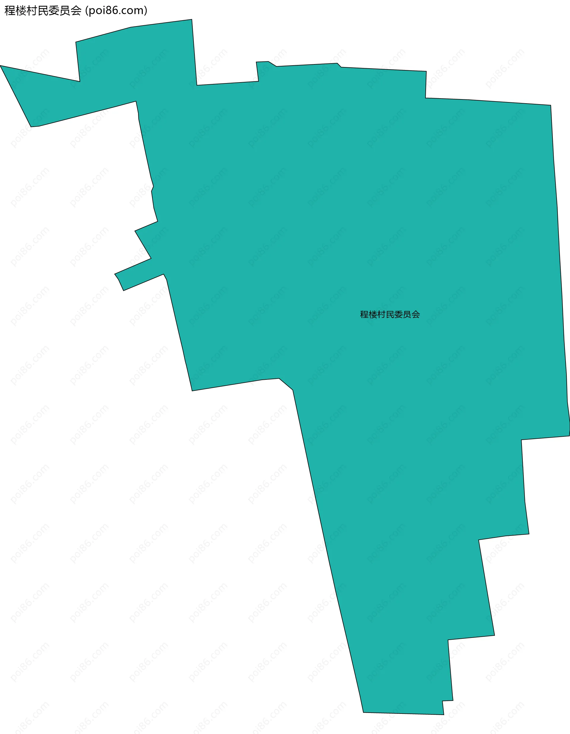 程楼村民委员会边界地图