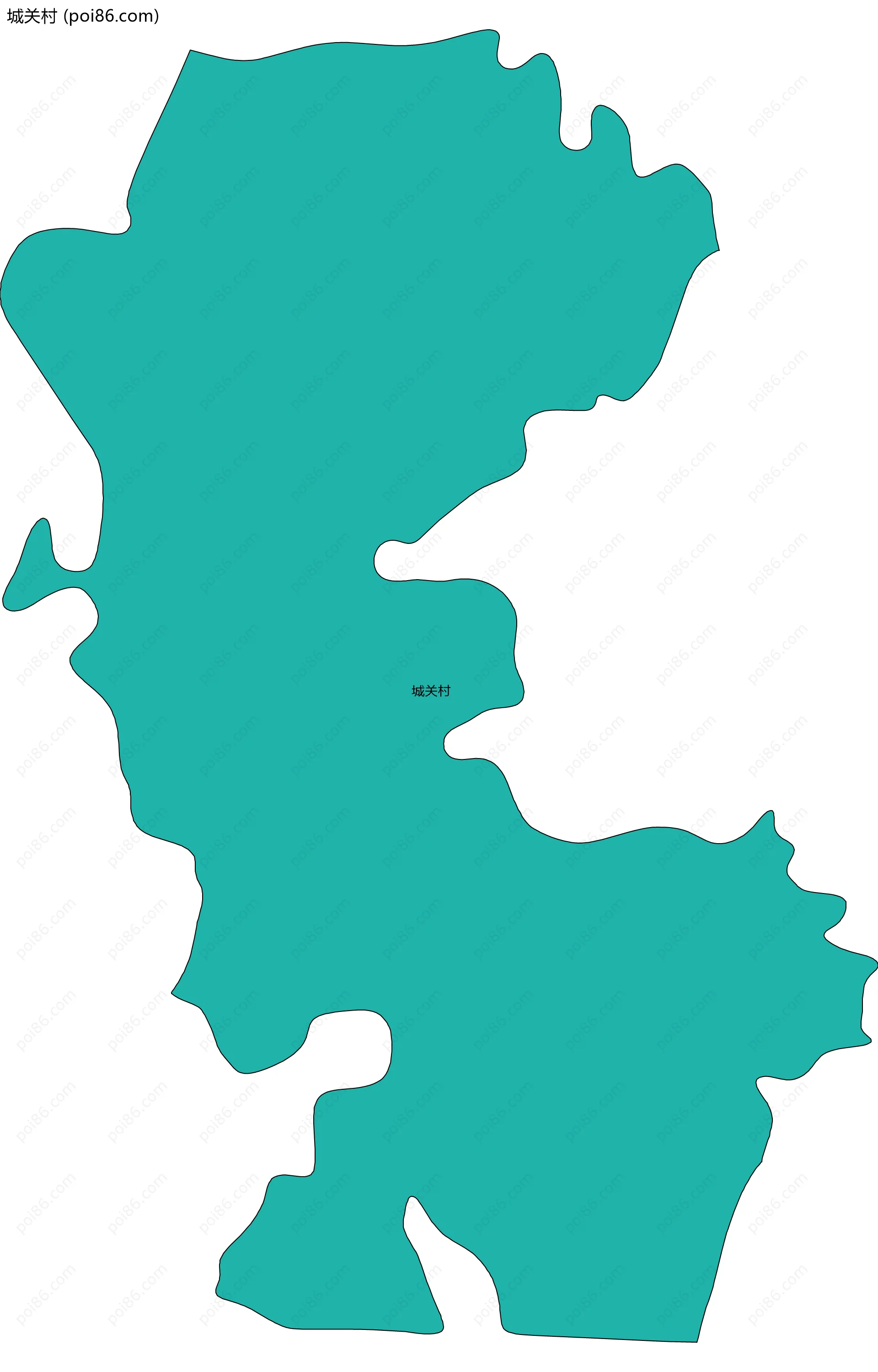 城关村边界地图