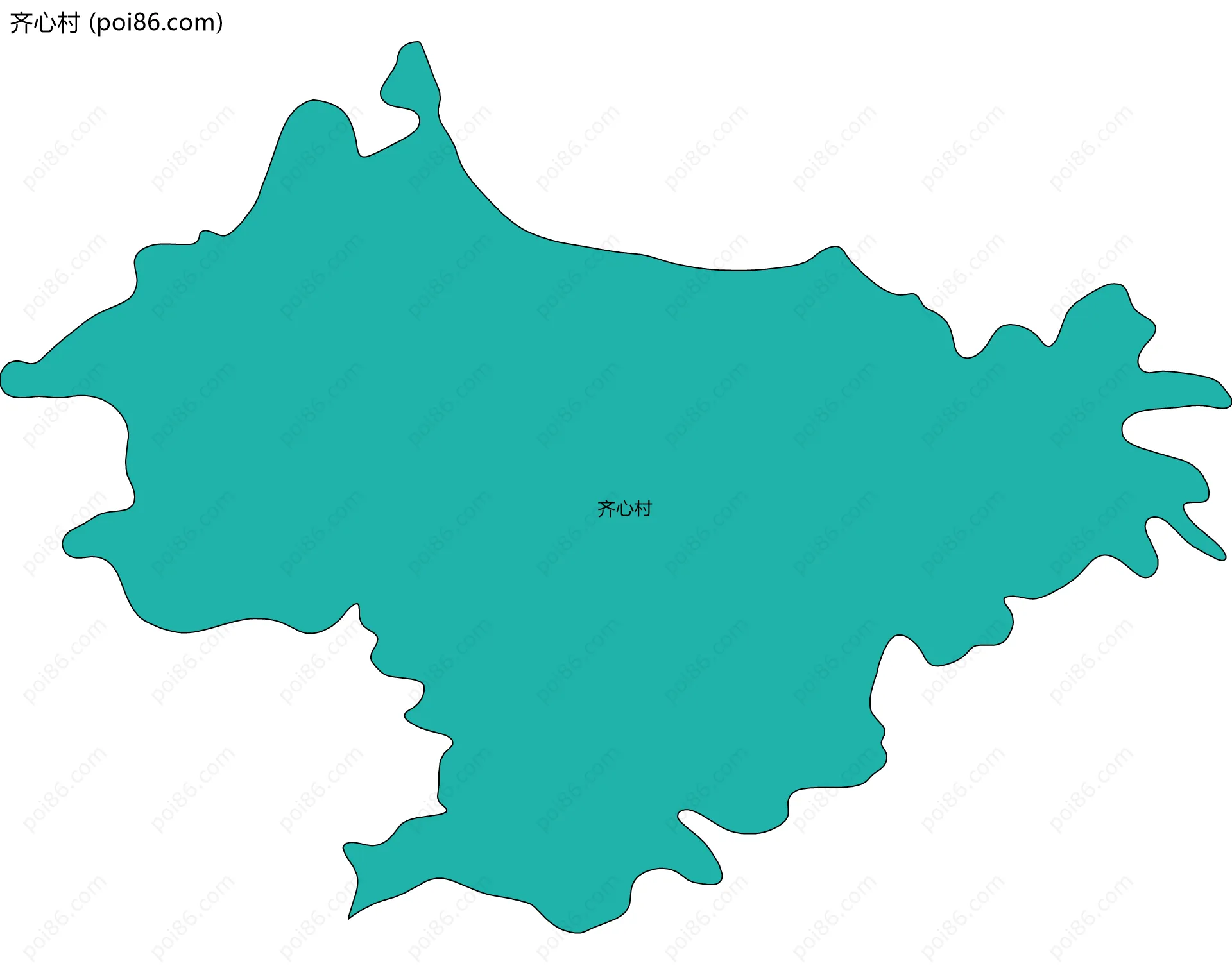 齐心村边界地图