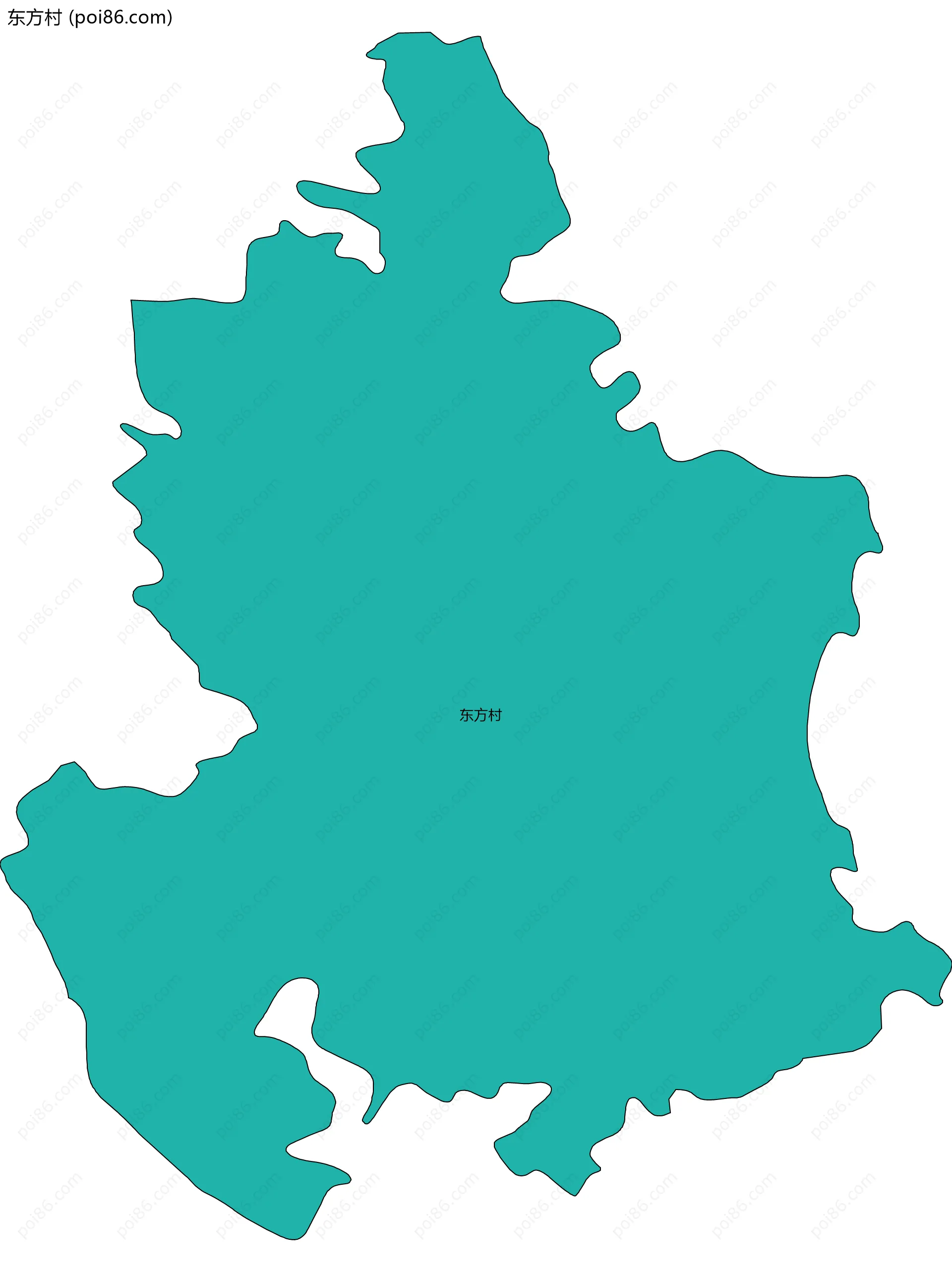 东方村边界地图