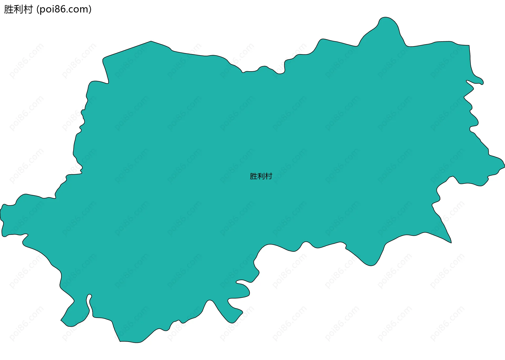 胜利村边界地图