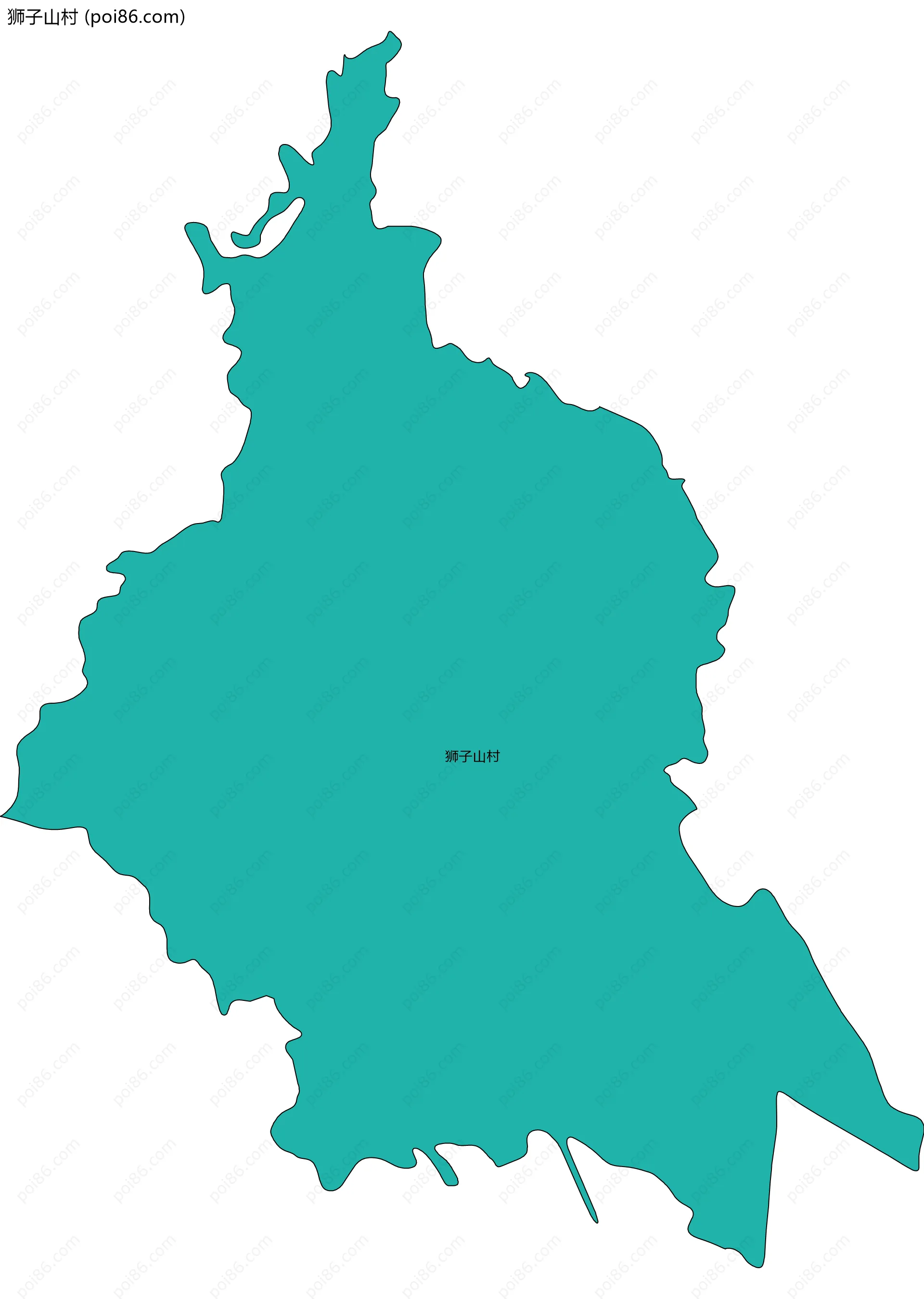 狮子山村边界地图