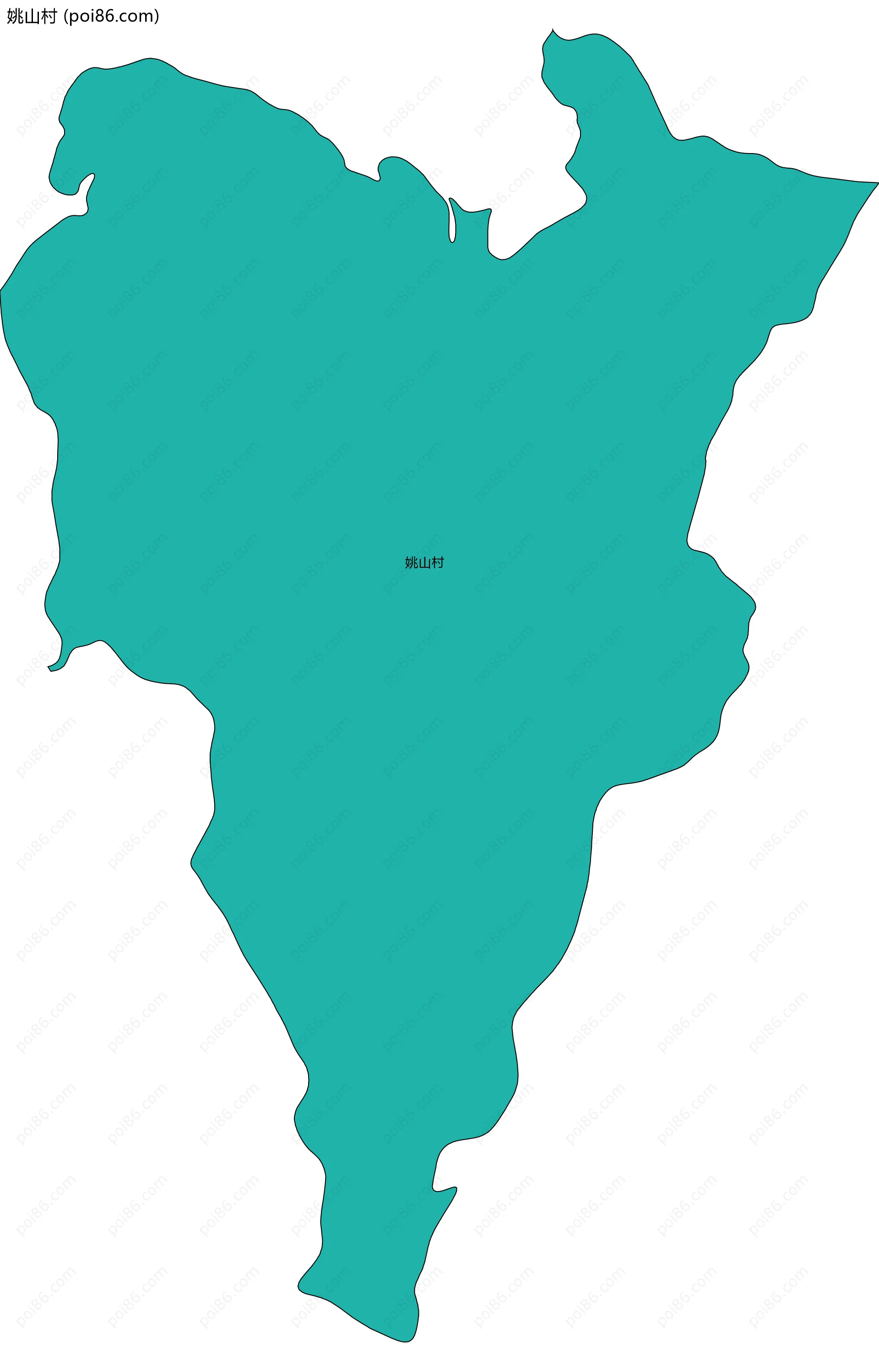 姚山村边界地图