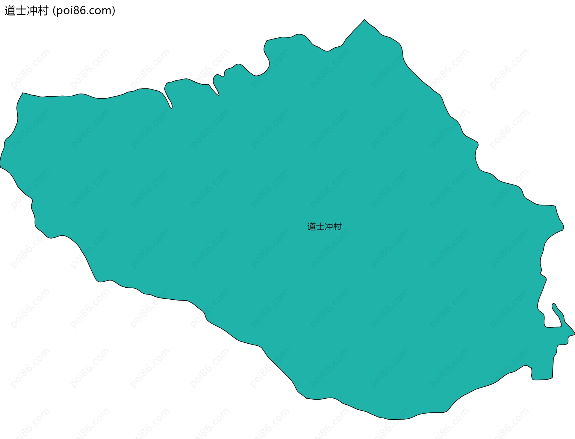 道士冲村边界地图