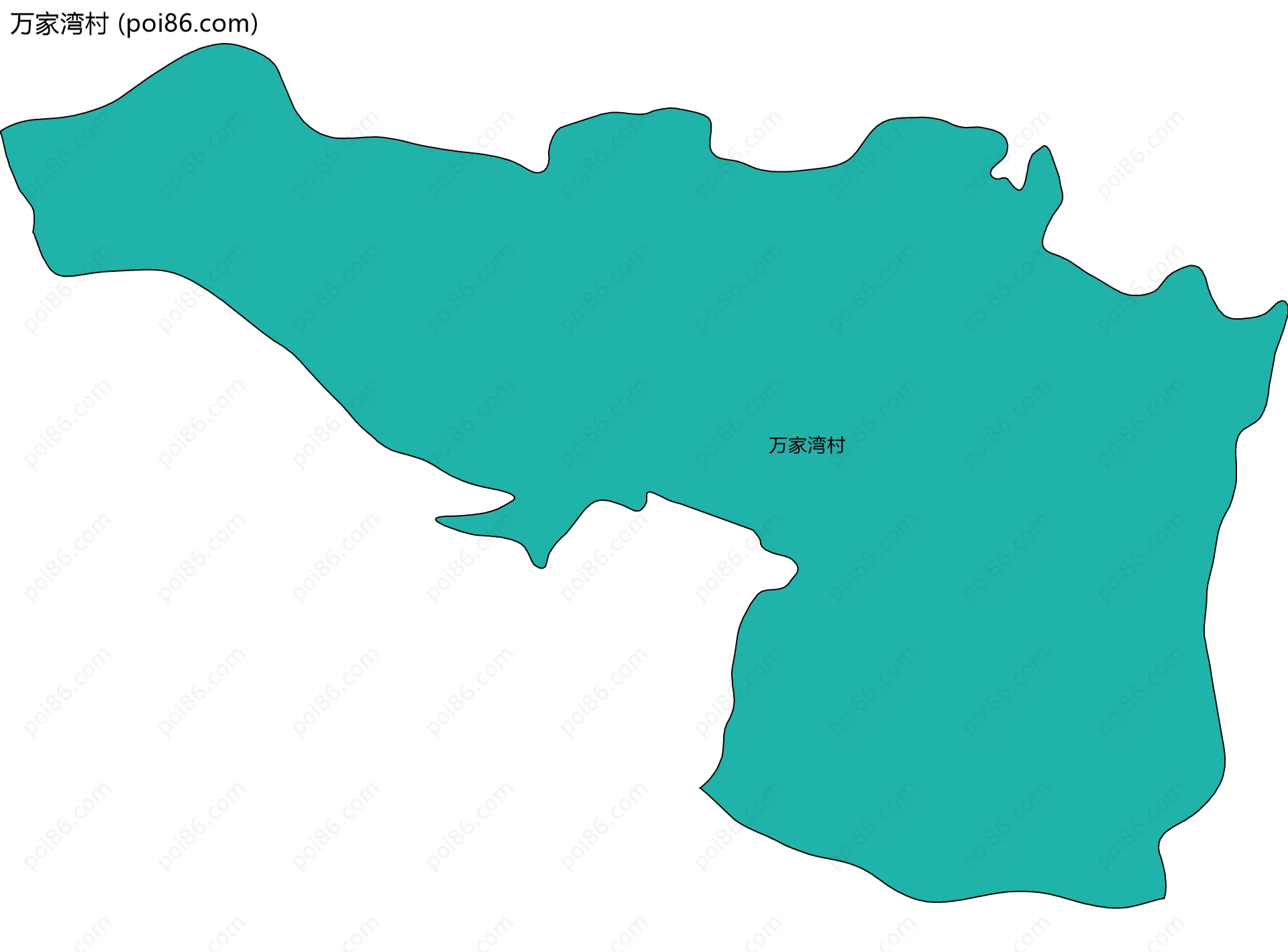 万家湾村边界地图