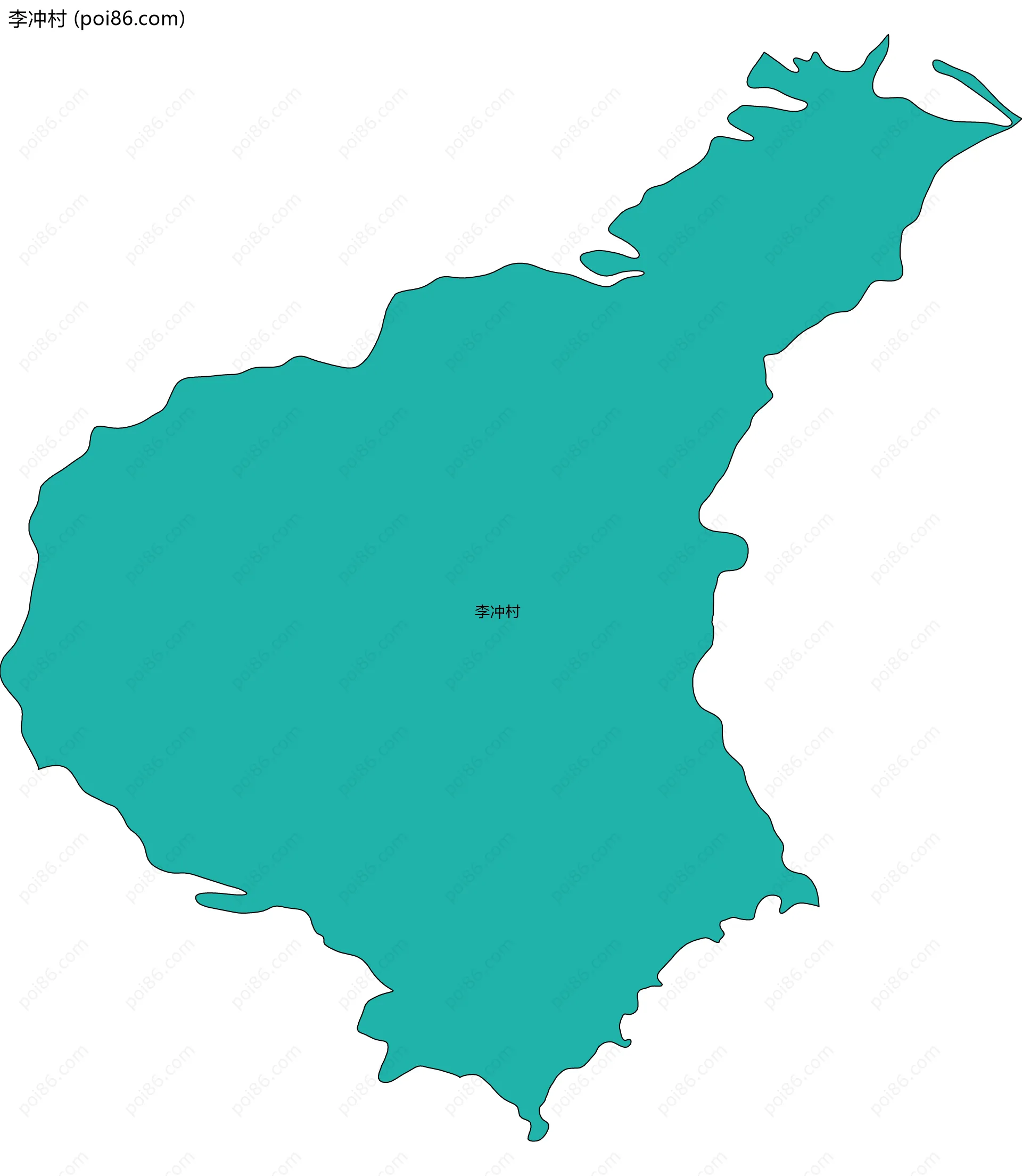 李冲村边界地图