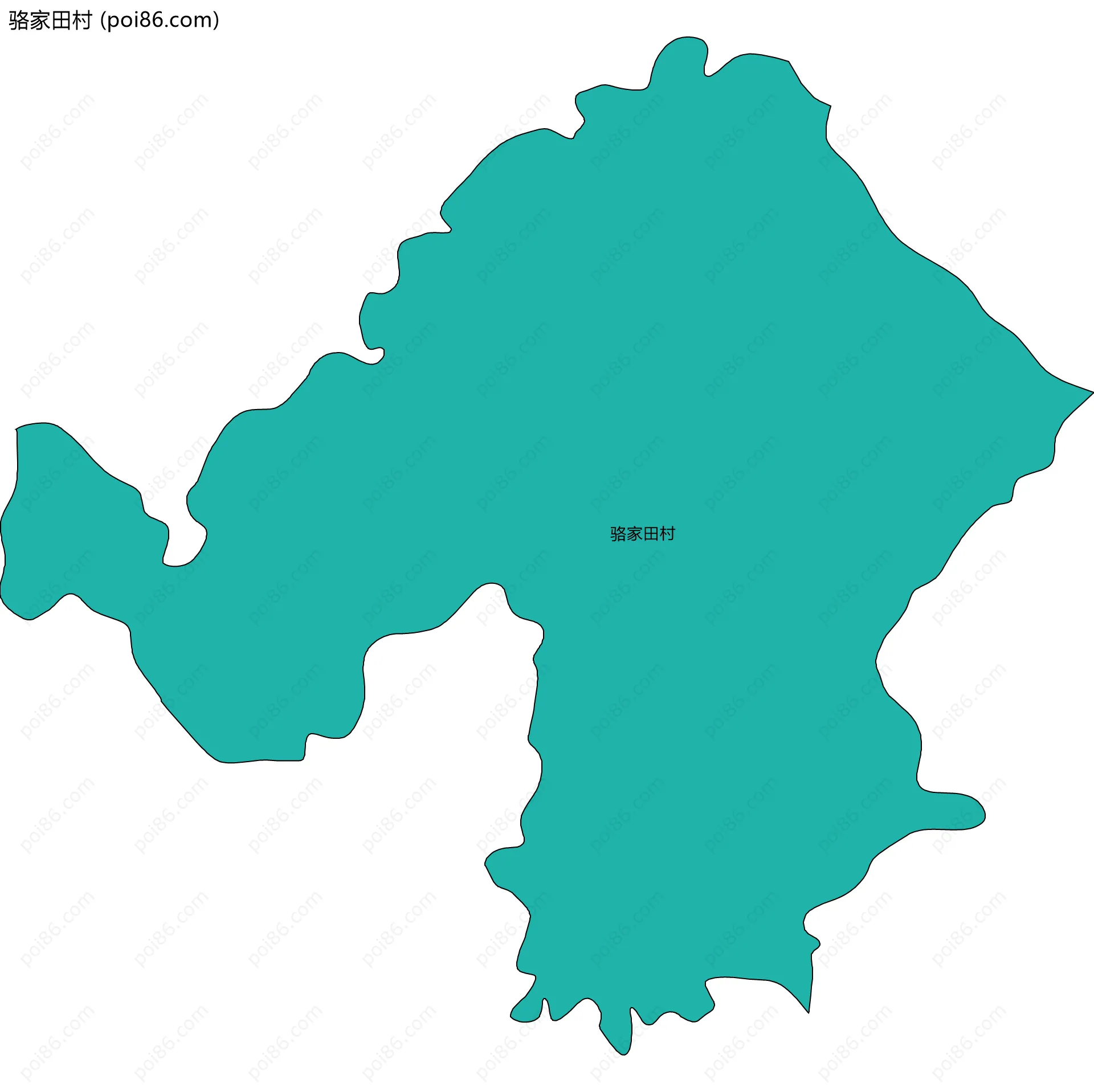 骆家田村边界地图