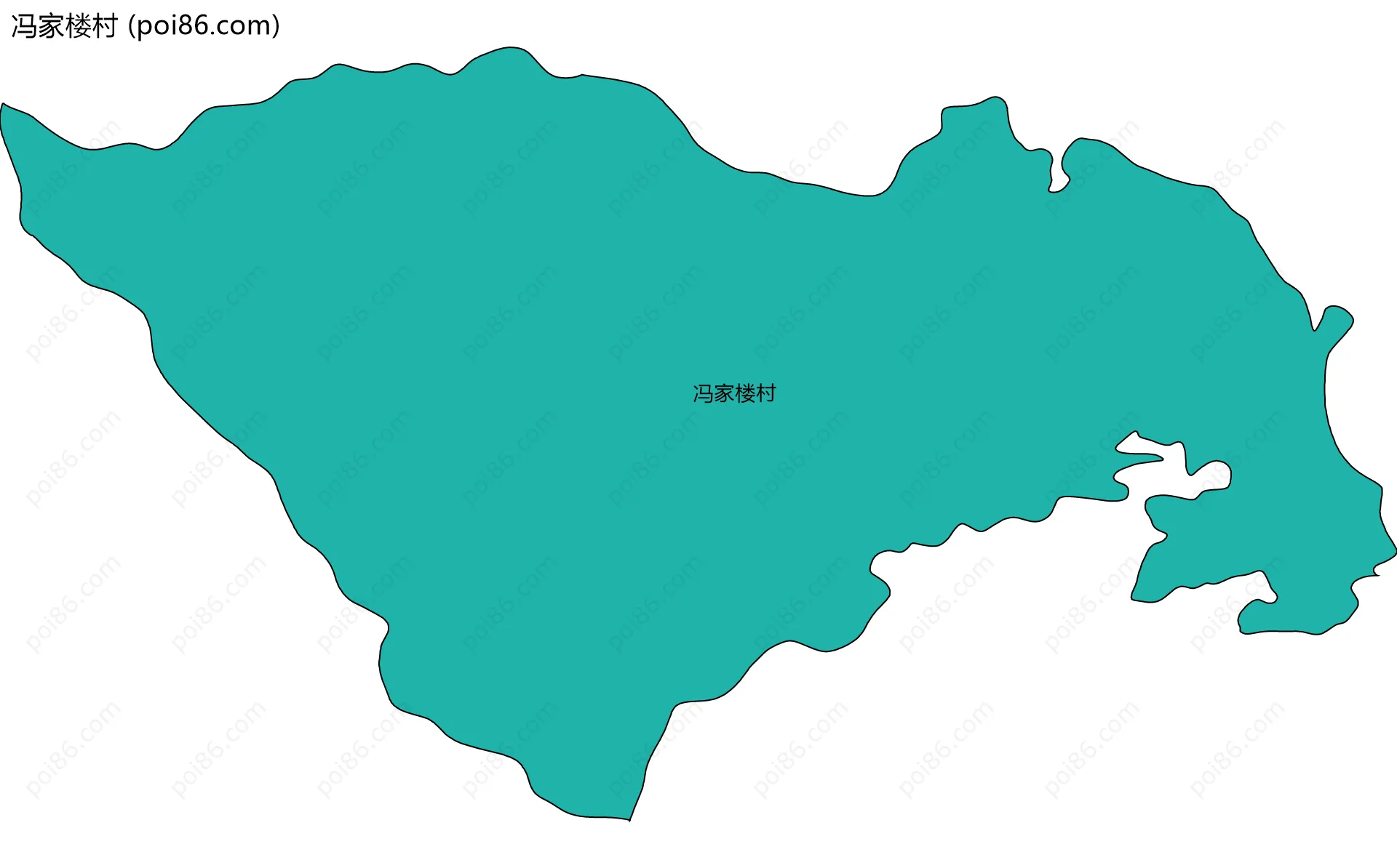 冯家楼村边界地图