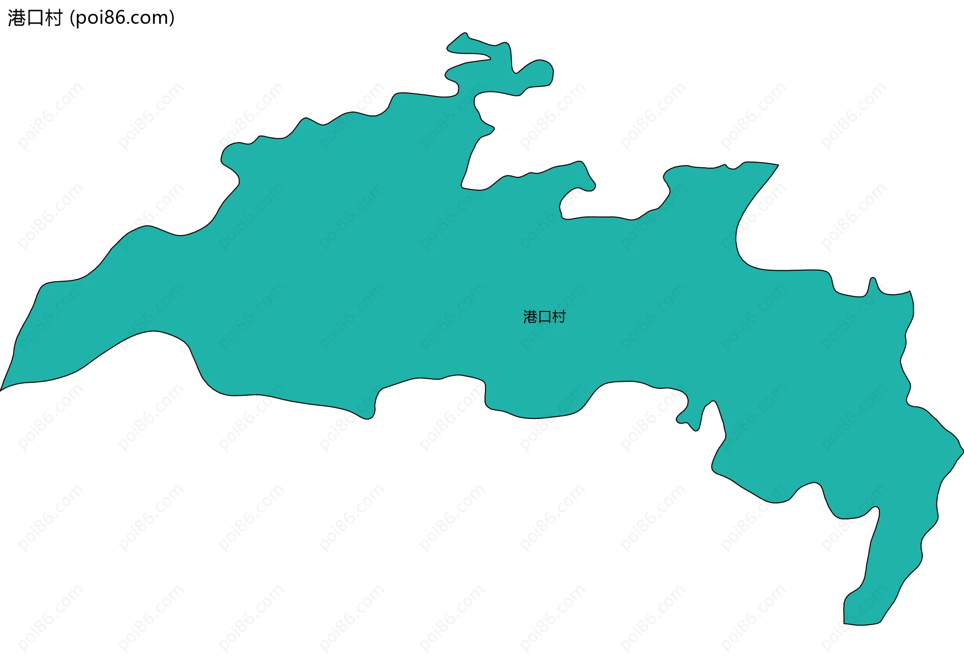 港口村边界地图