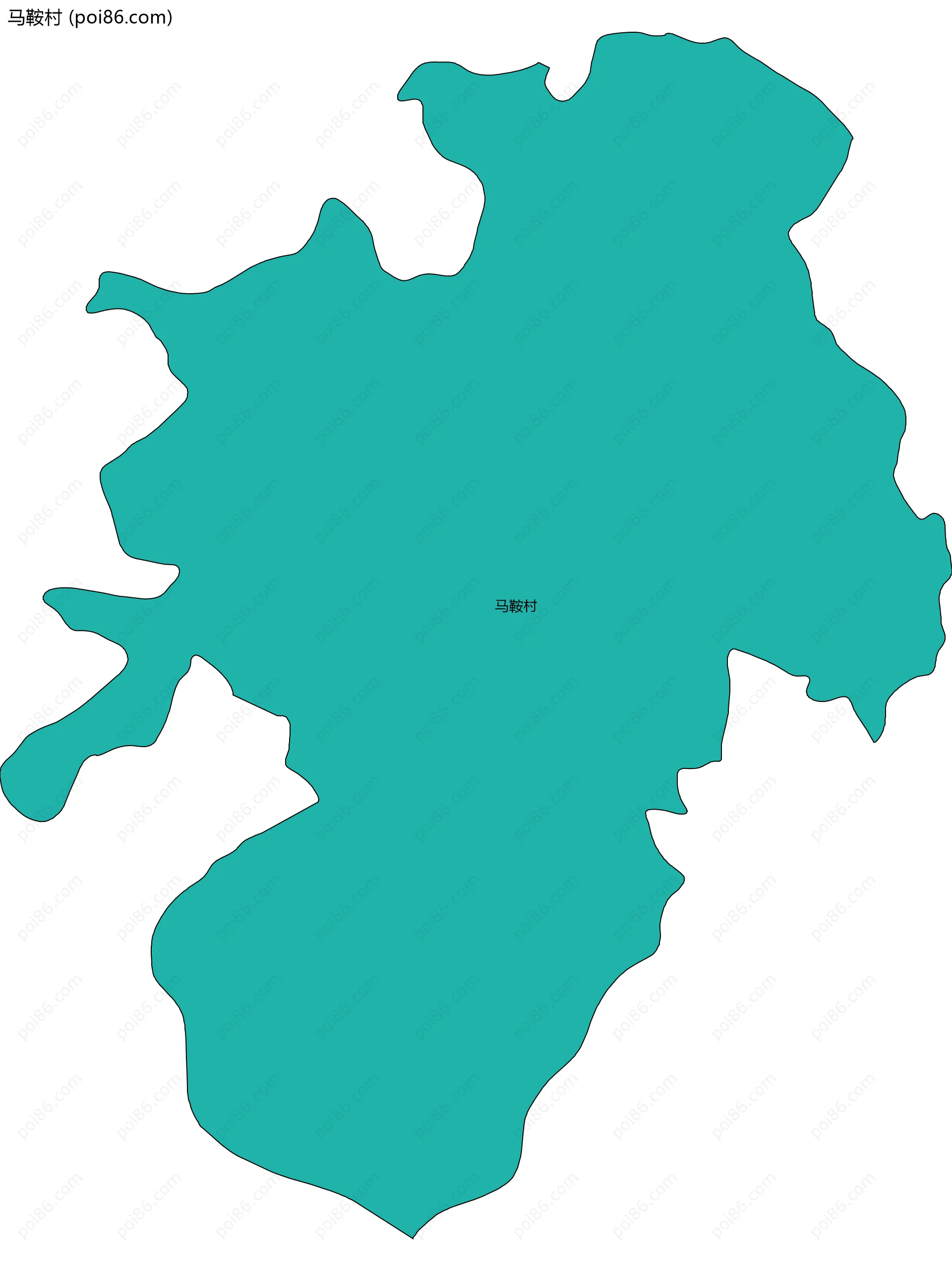 马鞍村边界地图