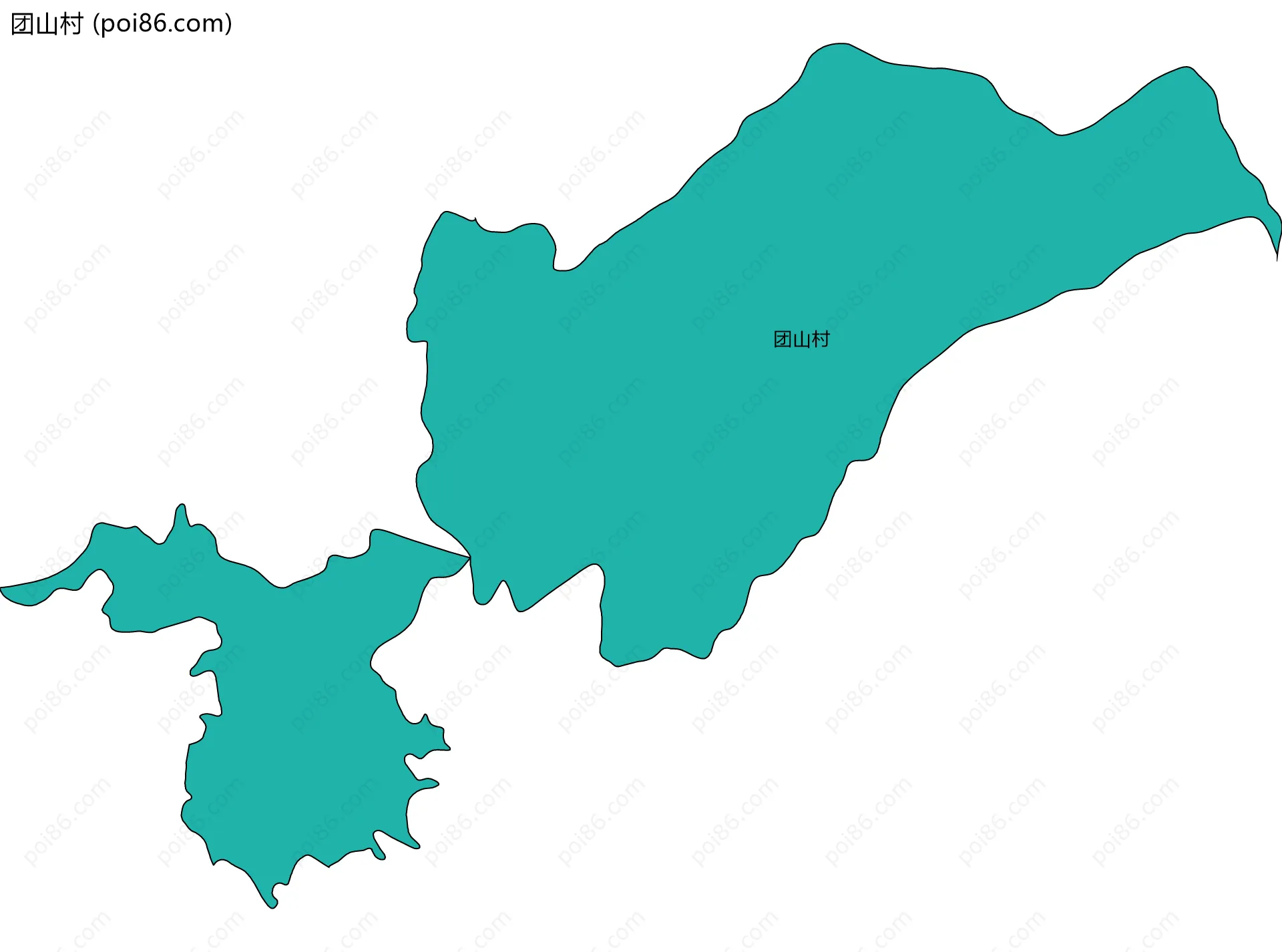团山村边界地图