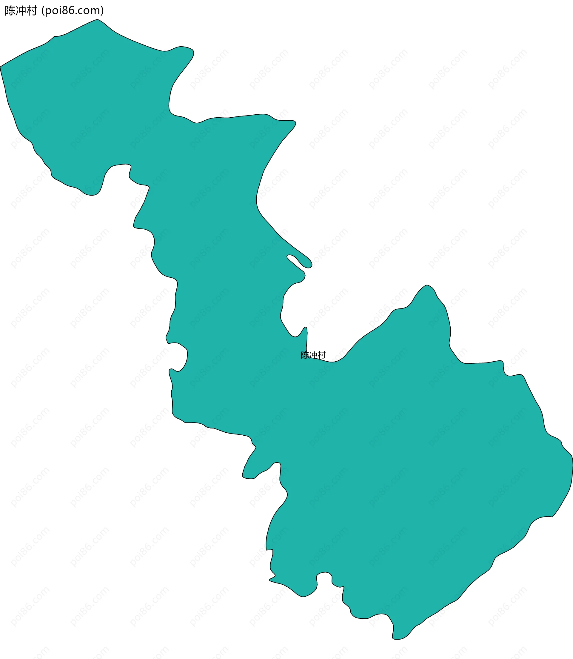 陈冲村边界地图