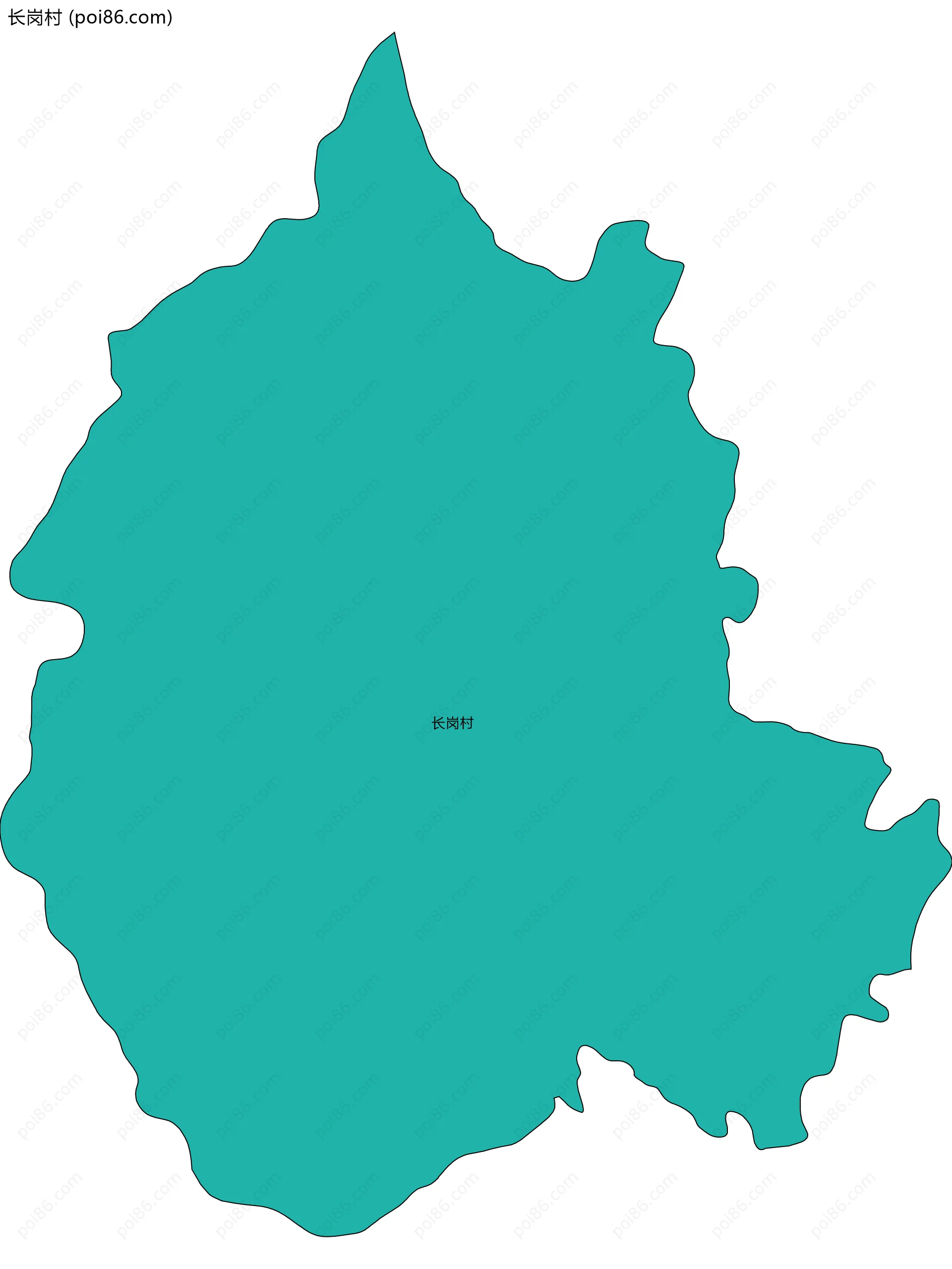 长岗村边界地图
