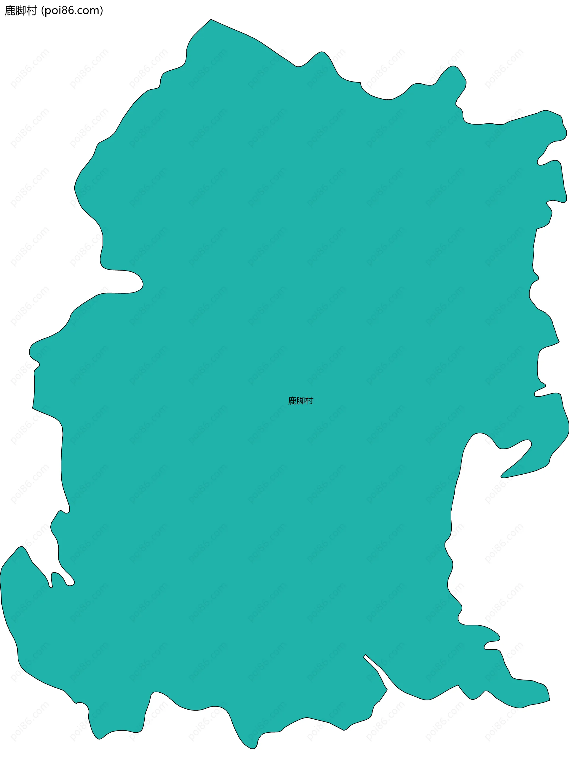 鹿脚村边界地图