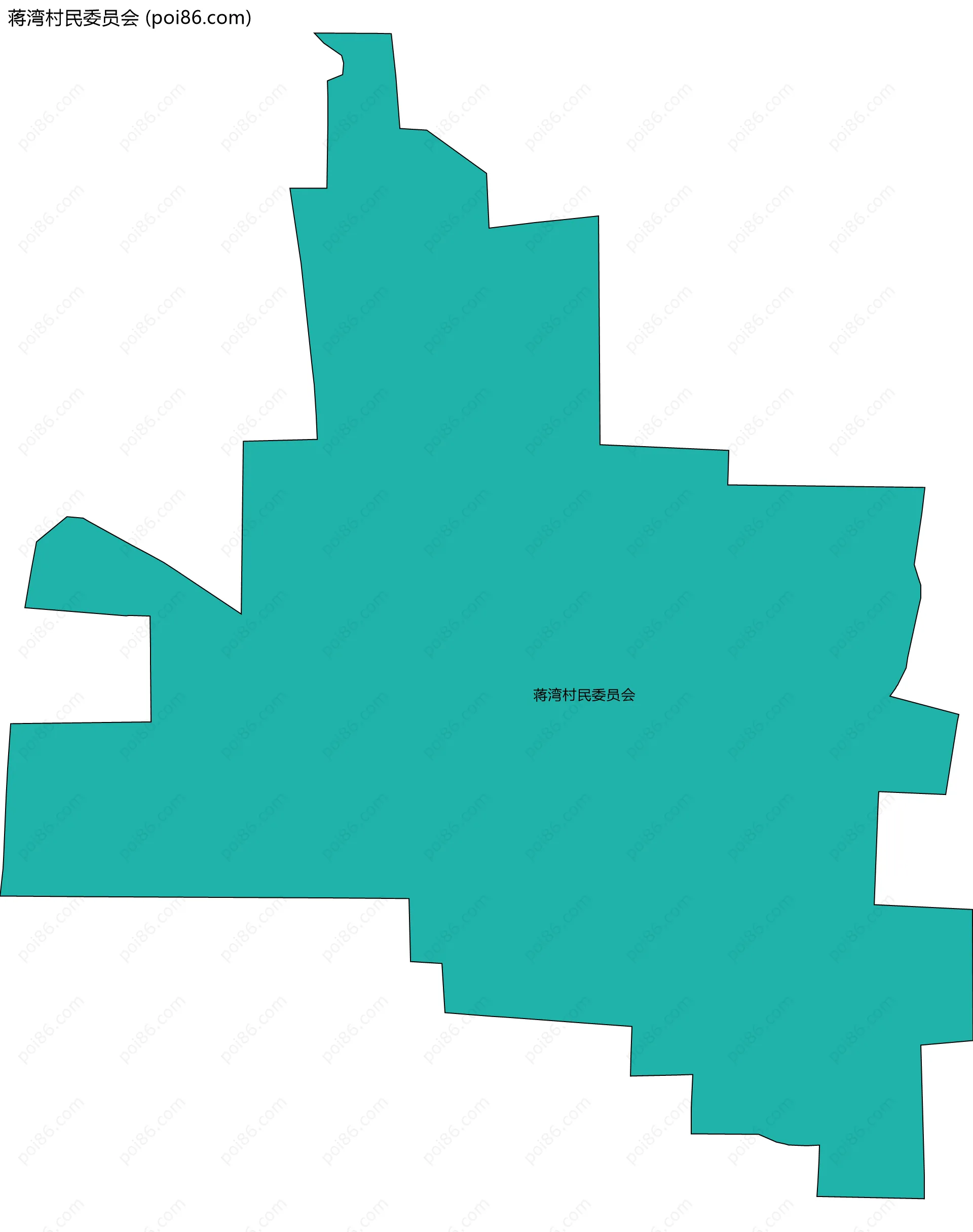 蒋湾村民委员会边界地图