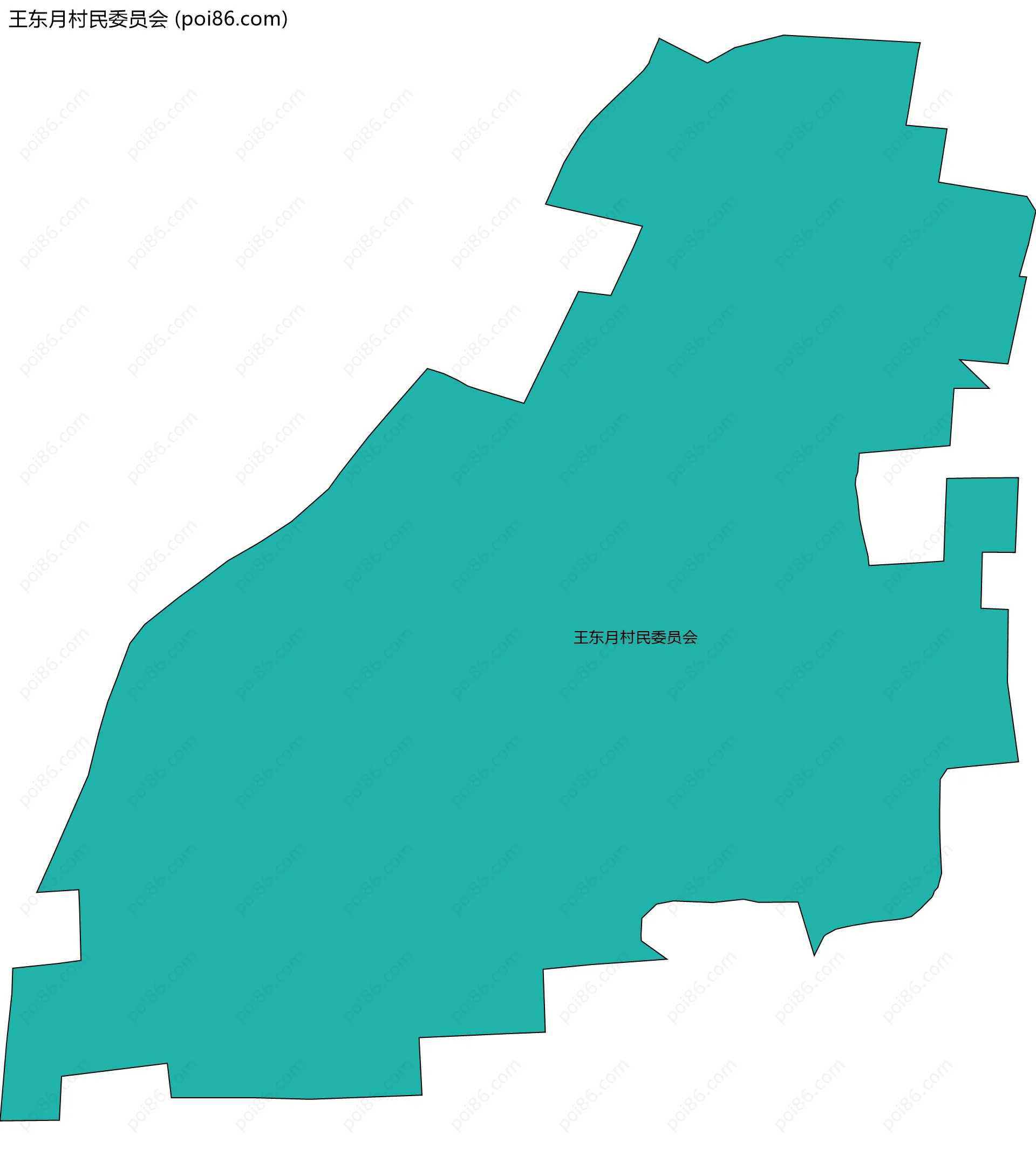 王东月村民委员会边界地图
