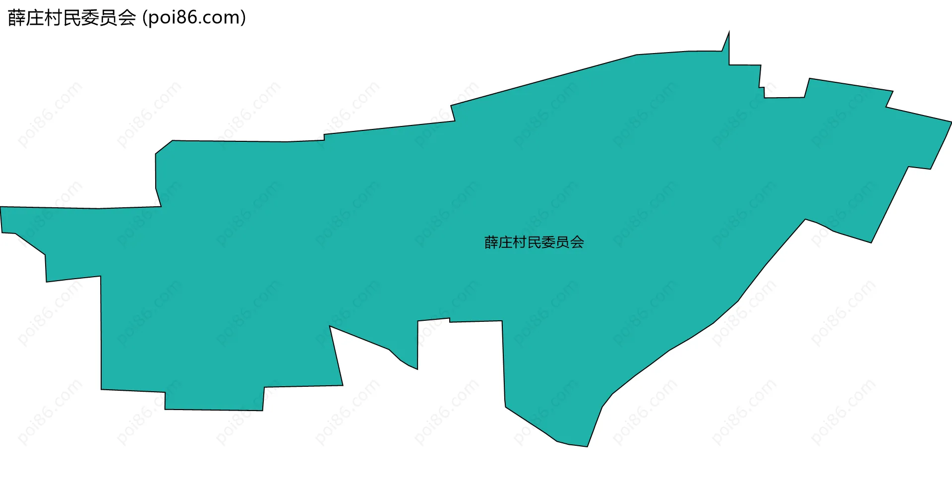薛庄村民委员会边界地图