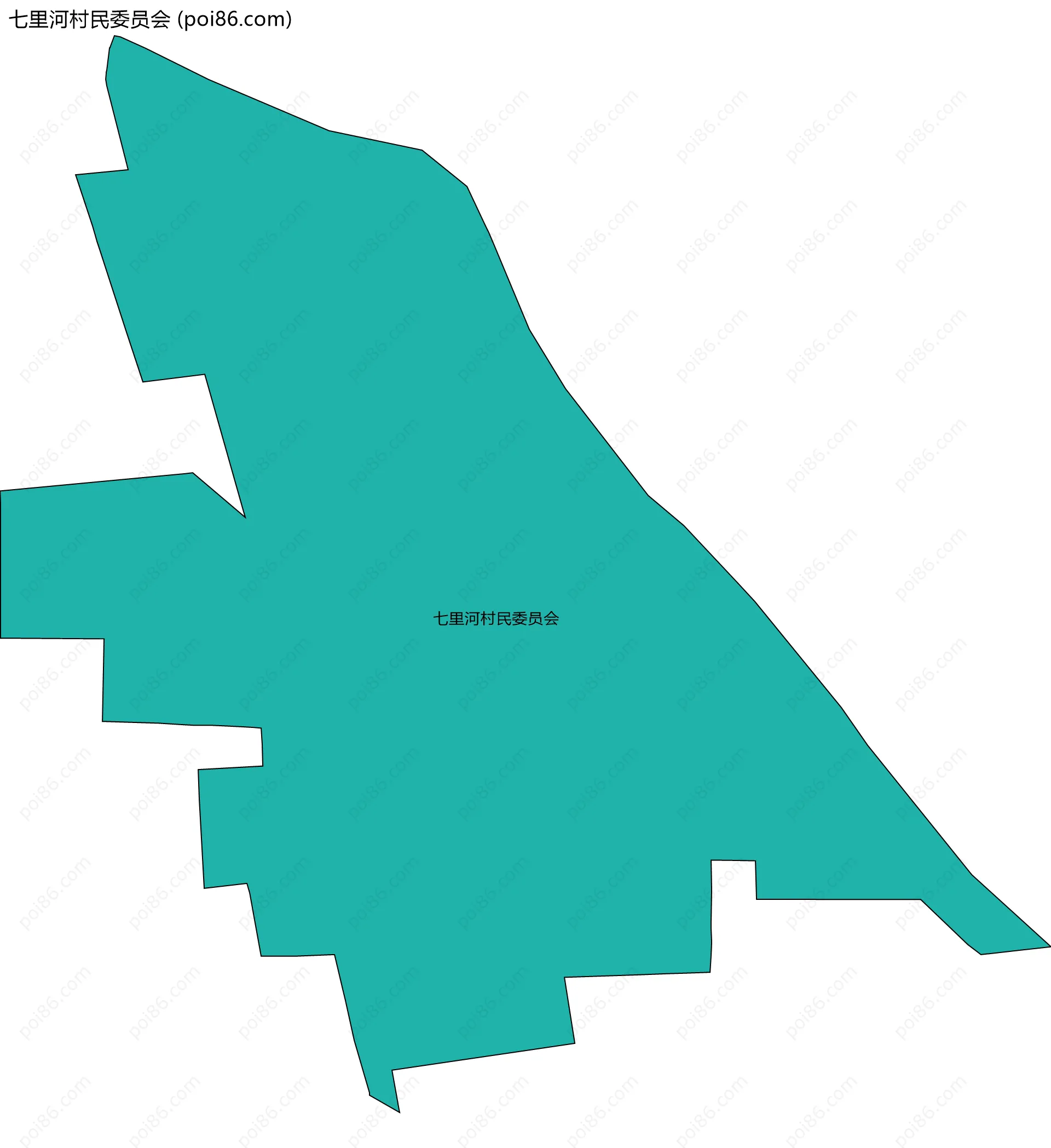 七里河村民委员会边界地图