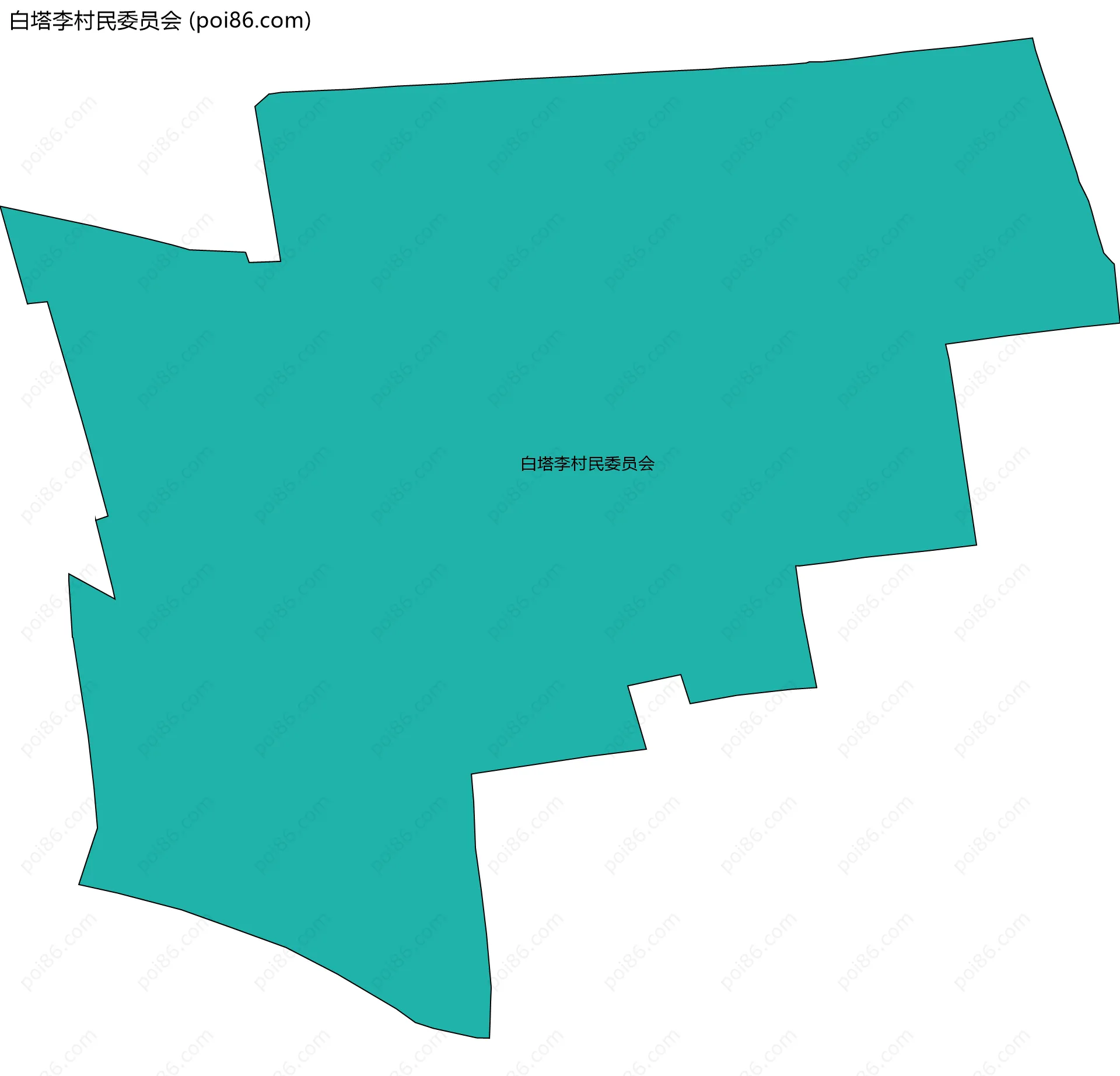 白塔李村民委员会边界地图
