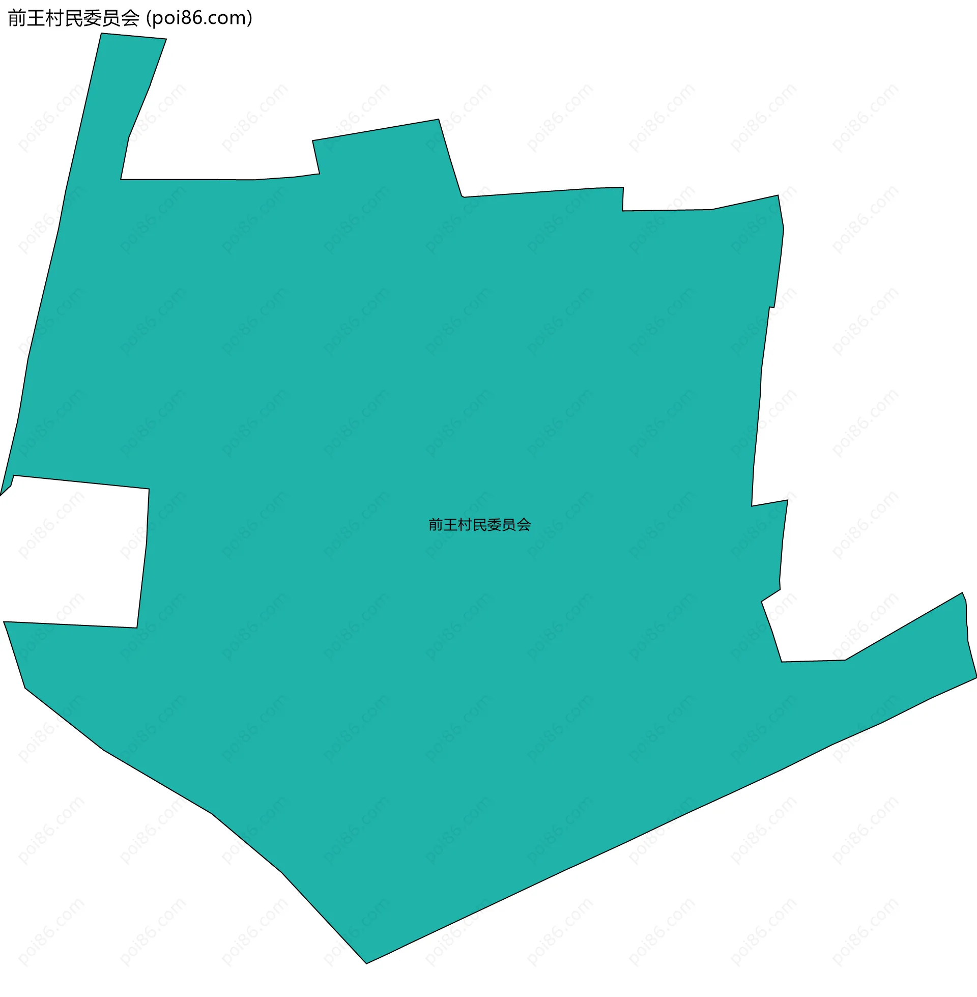 前王村民委员会边界地图