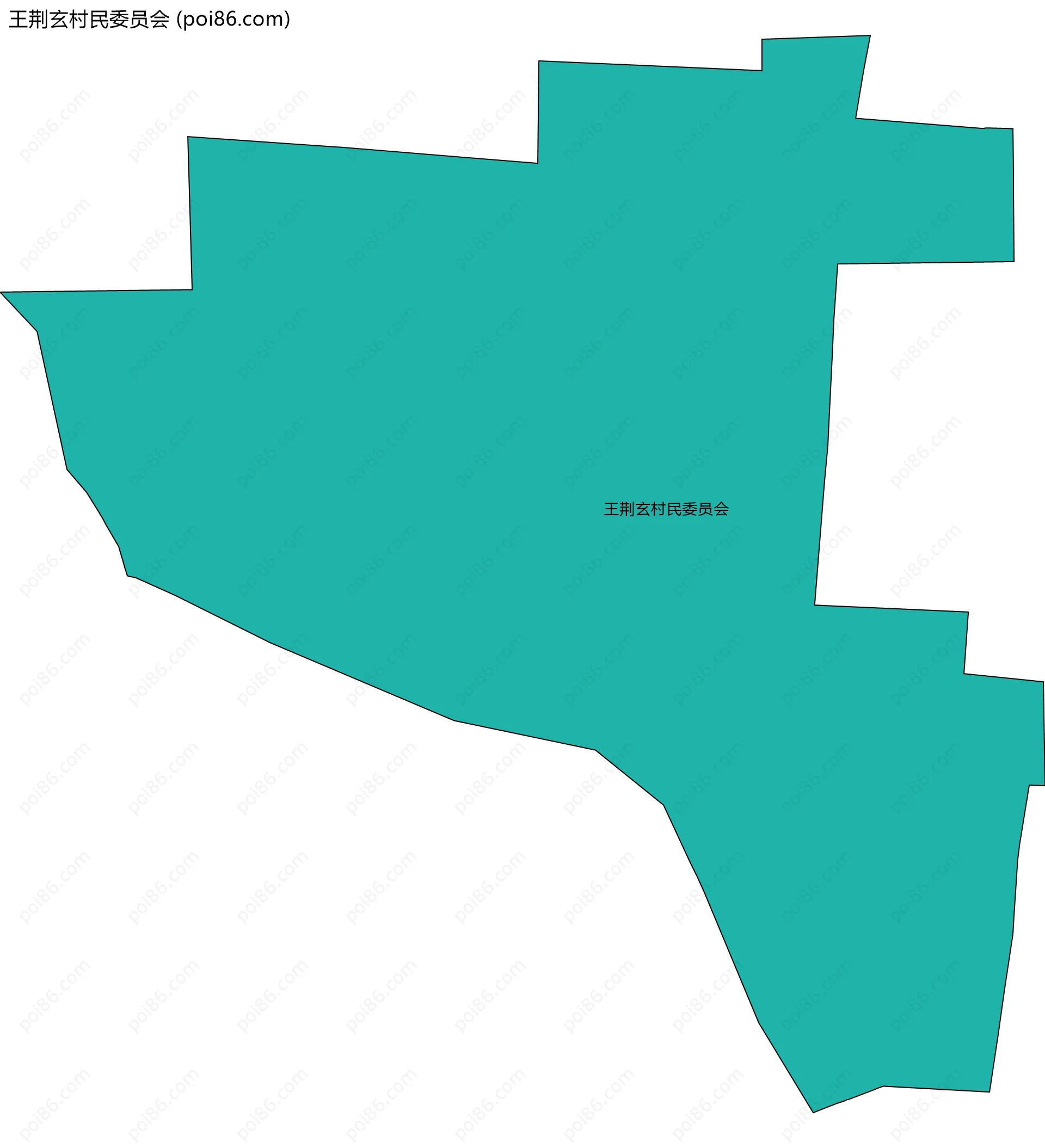 王荆玄村民委员会边界地图